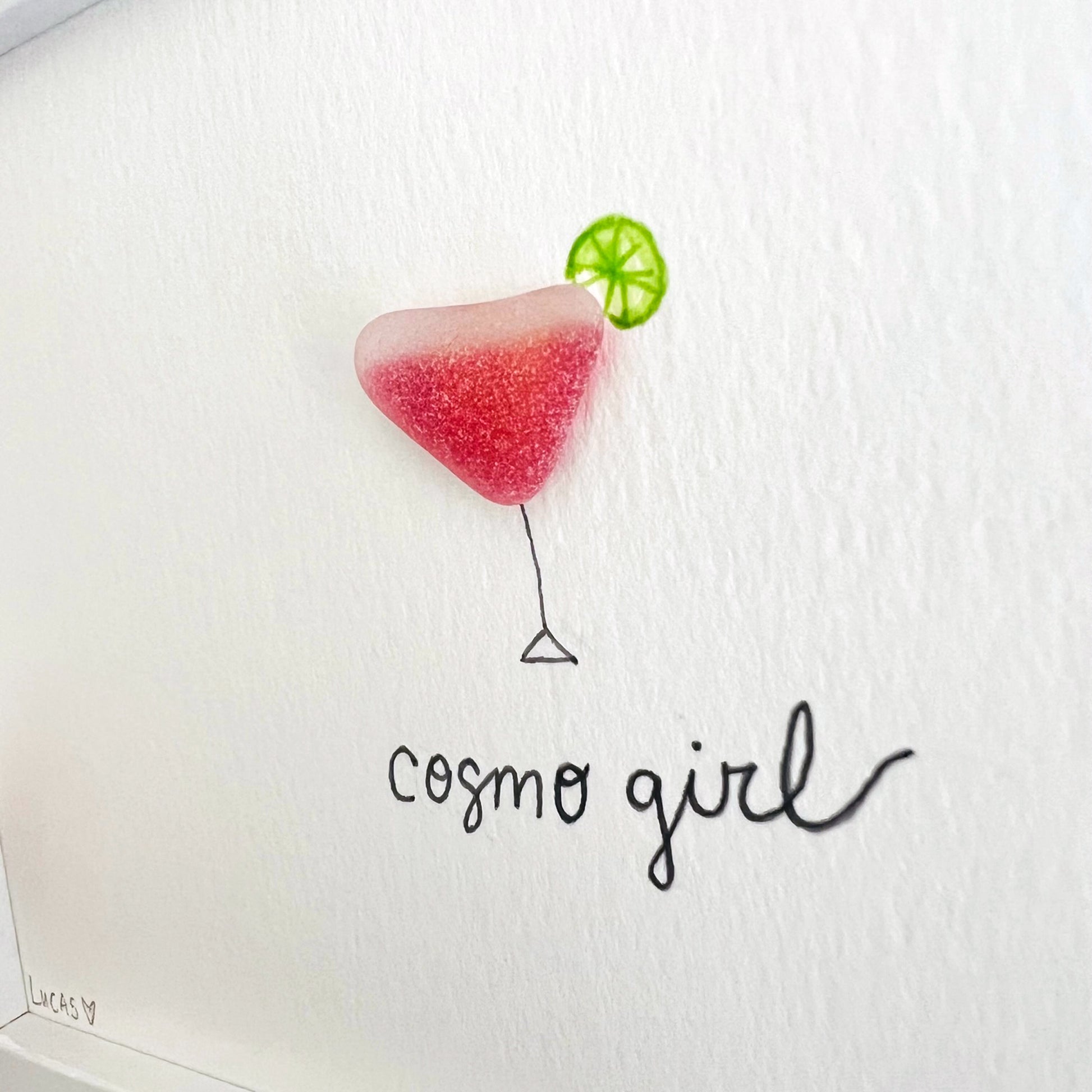Cosmo Girl Sea Glass Art