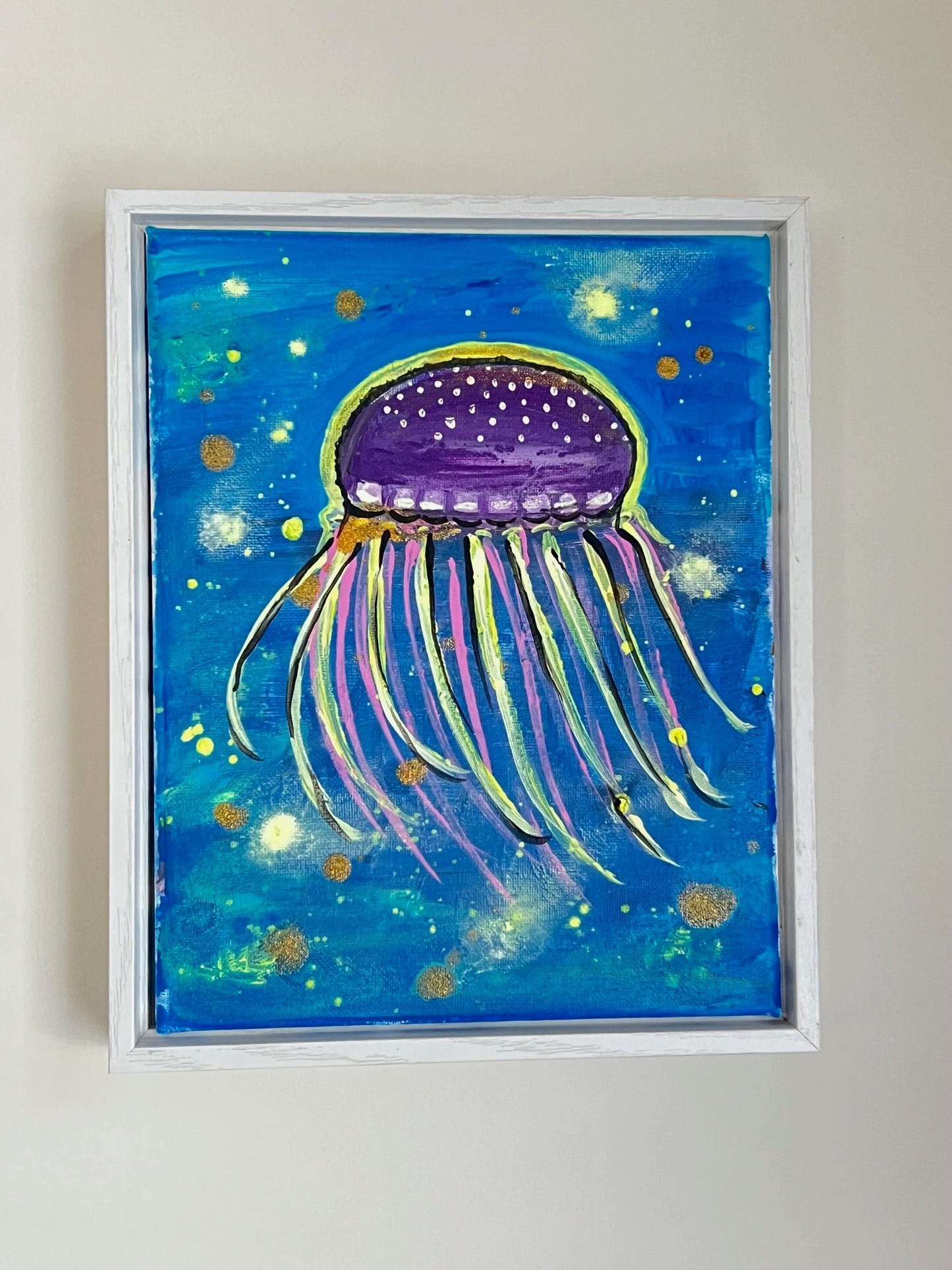 Mushroom Jellyfish Original Painting | 8" x 10"