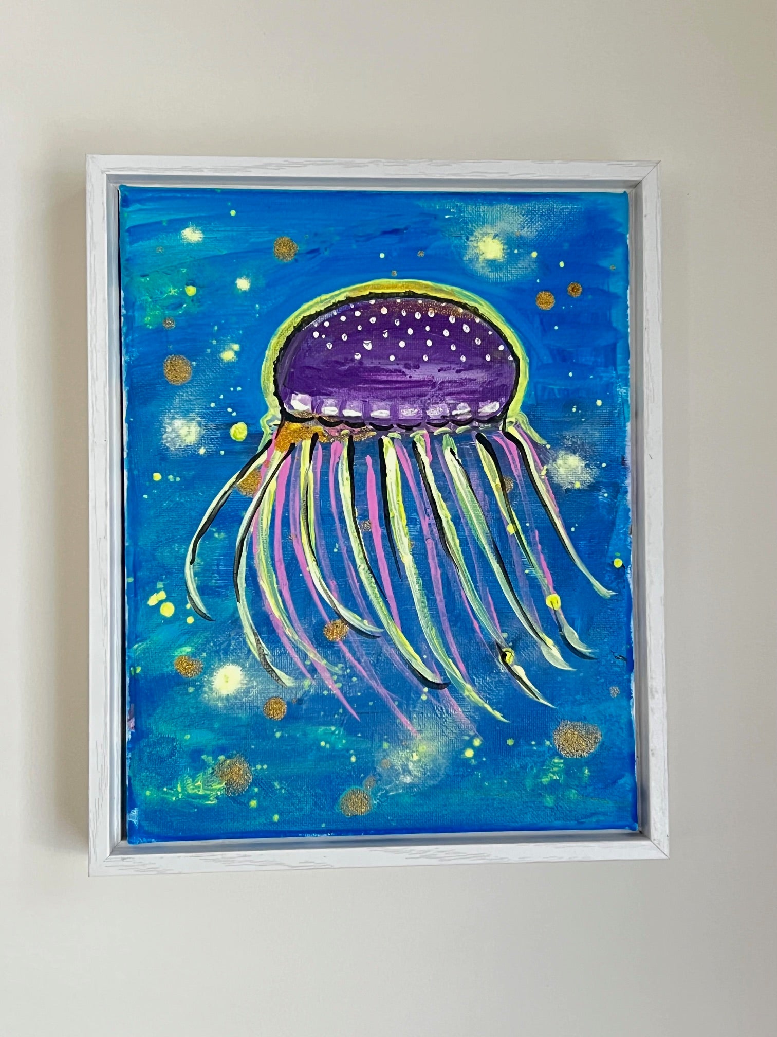 Mushroom Jellyfish Original Painting | 8" x 10"