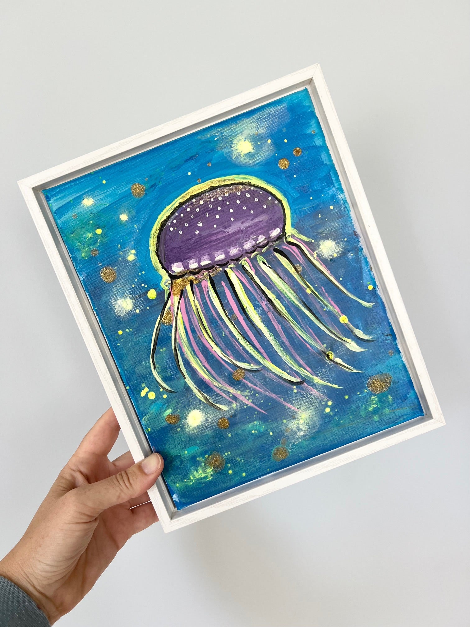 Mushroom Jellyfish Original Painting | 8" x 10"