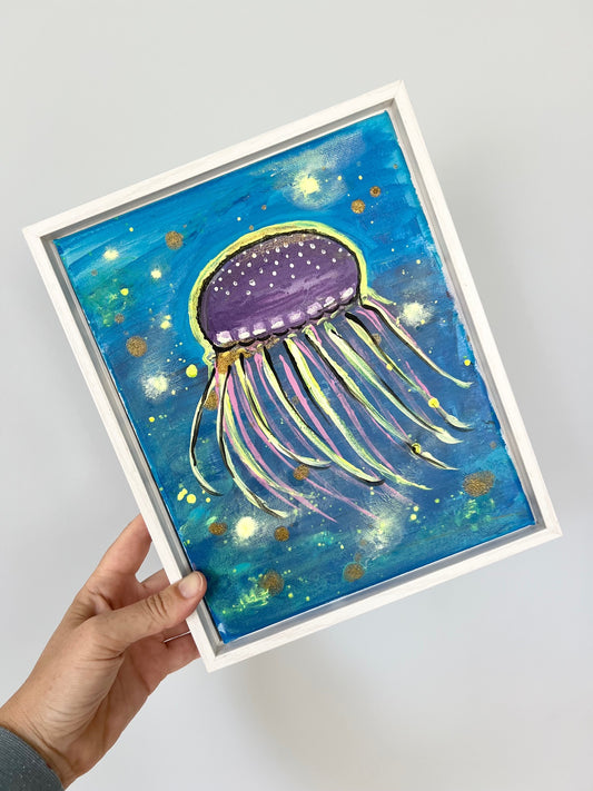 Mushroom Jellyfish Original Painting | 8" x 10"