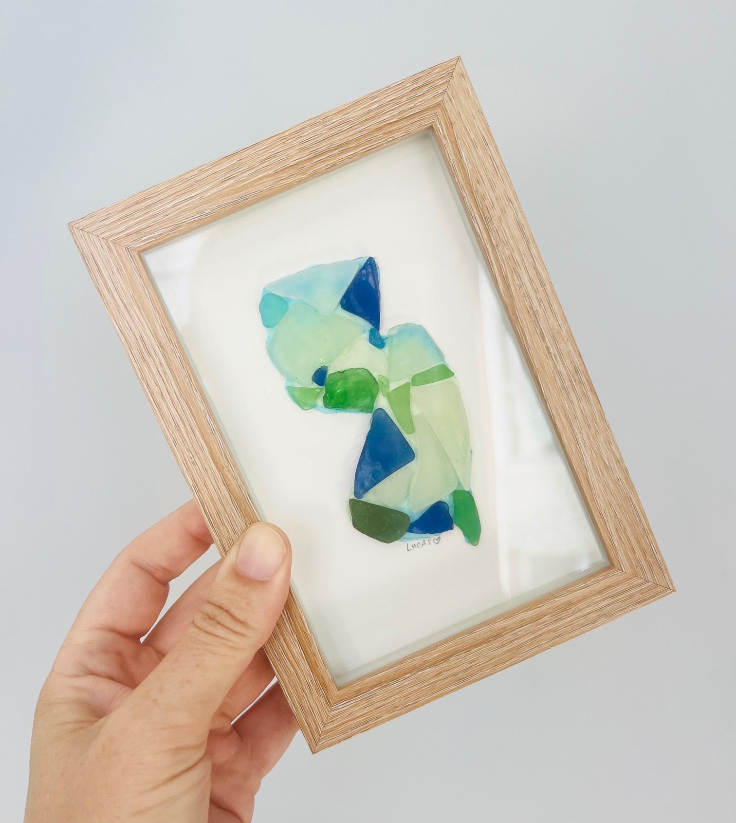 New Jersey State Sea Glass Silhouette