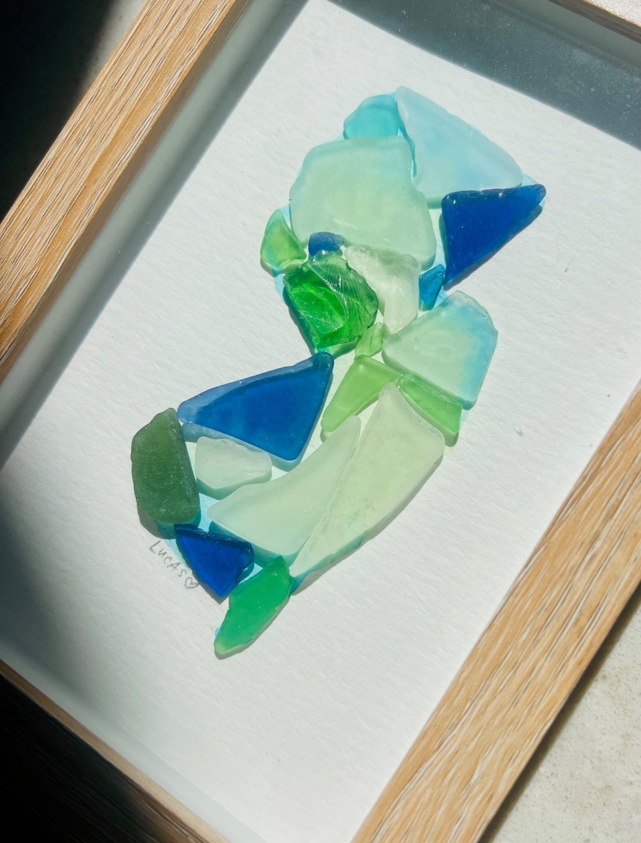 New Jersey State Sea Glass Silhouette