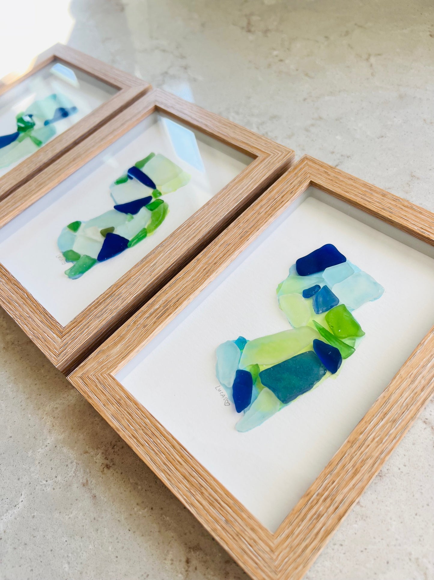 New Jersey State Sea Glass Silhouette