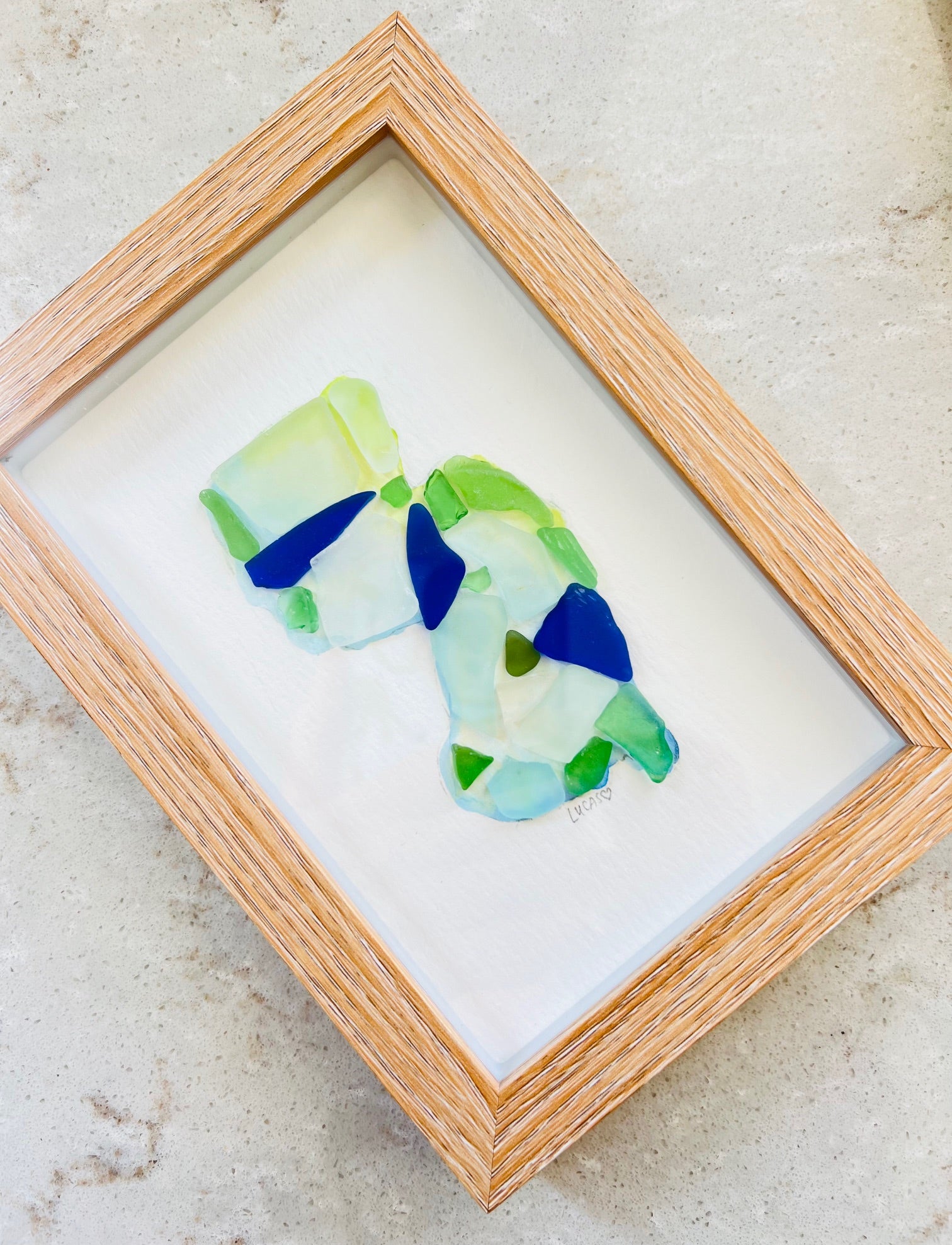 New Jersey State Sea Glass Silhouette