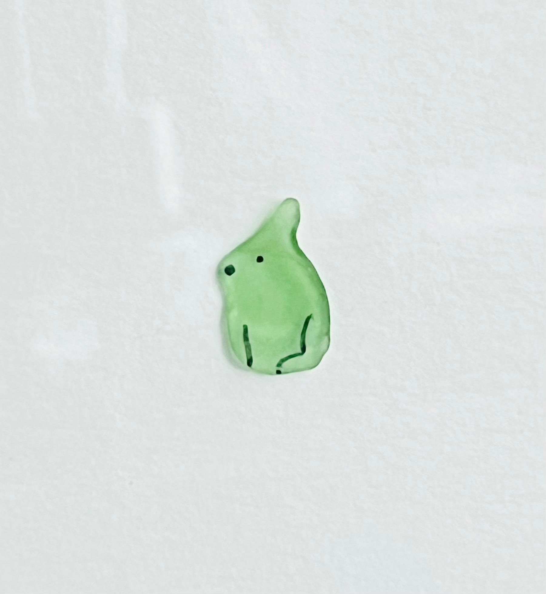 Sea Glass Rabbit Artwork | Minimalist Art for the Home | 4"x6"
