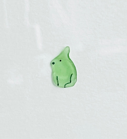 Sea Glass Rabbit Artwork | Minimalist Art for the Home | 4"x6"