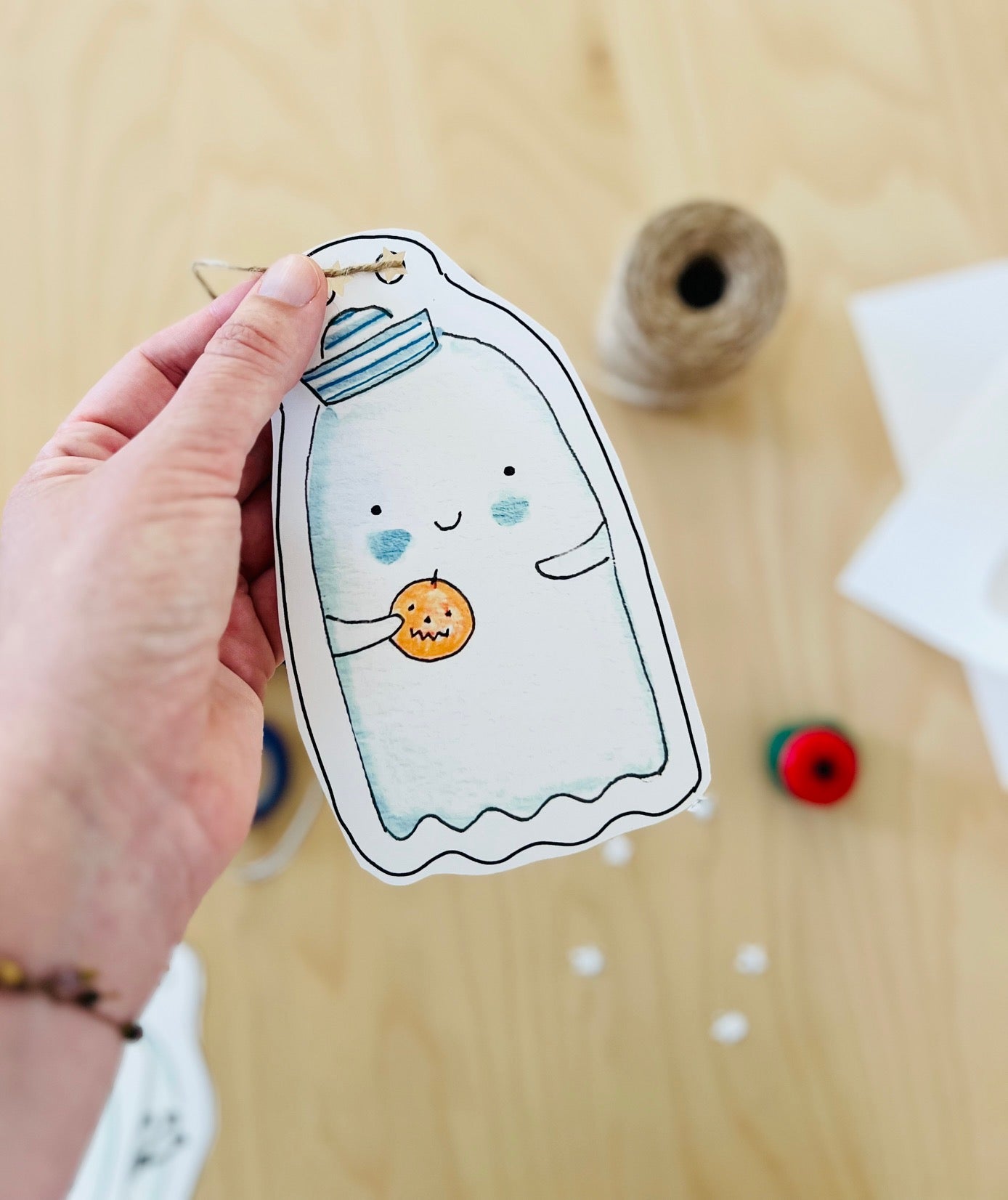 Printable Coastal Ghost Garland by Sook & Hook