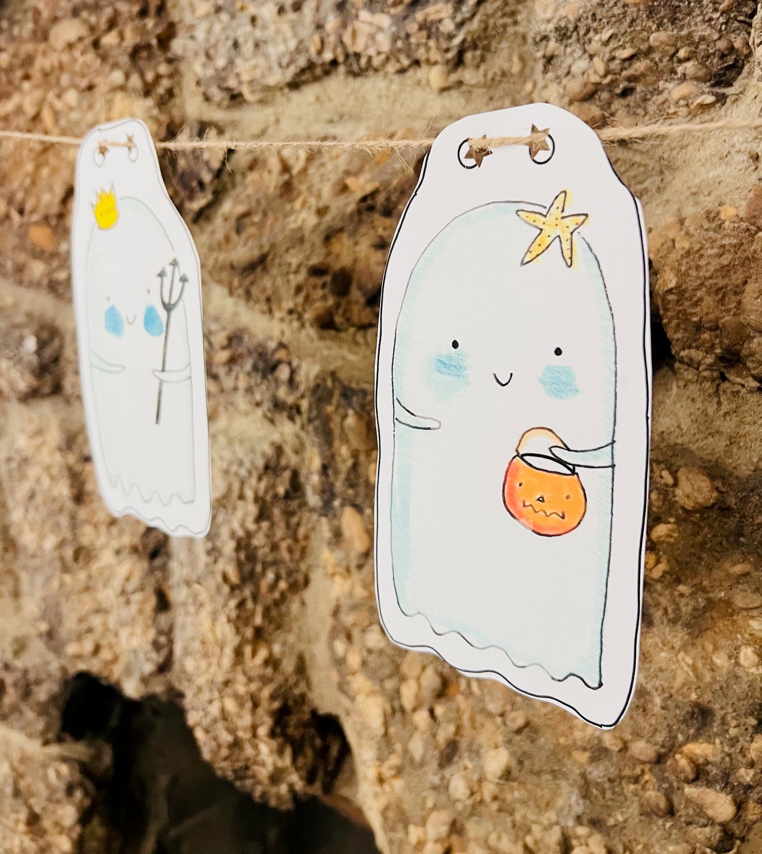 Printable Coastal Ghost Garland by Sook & Hook