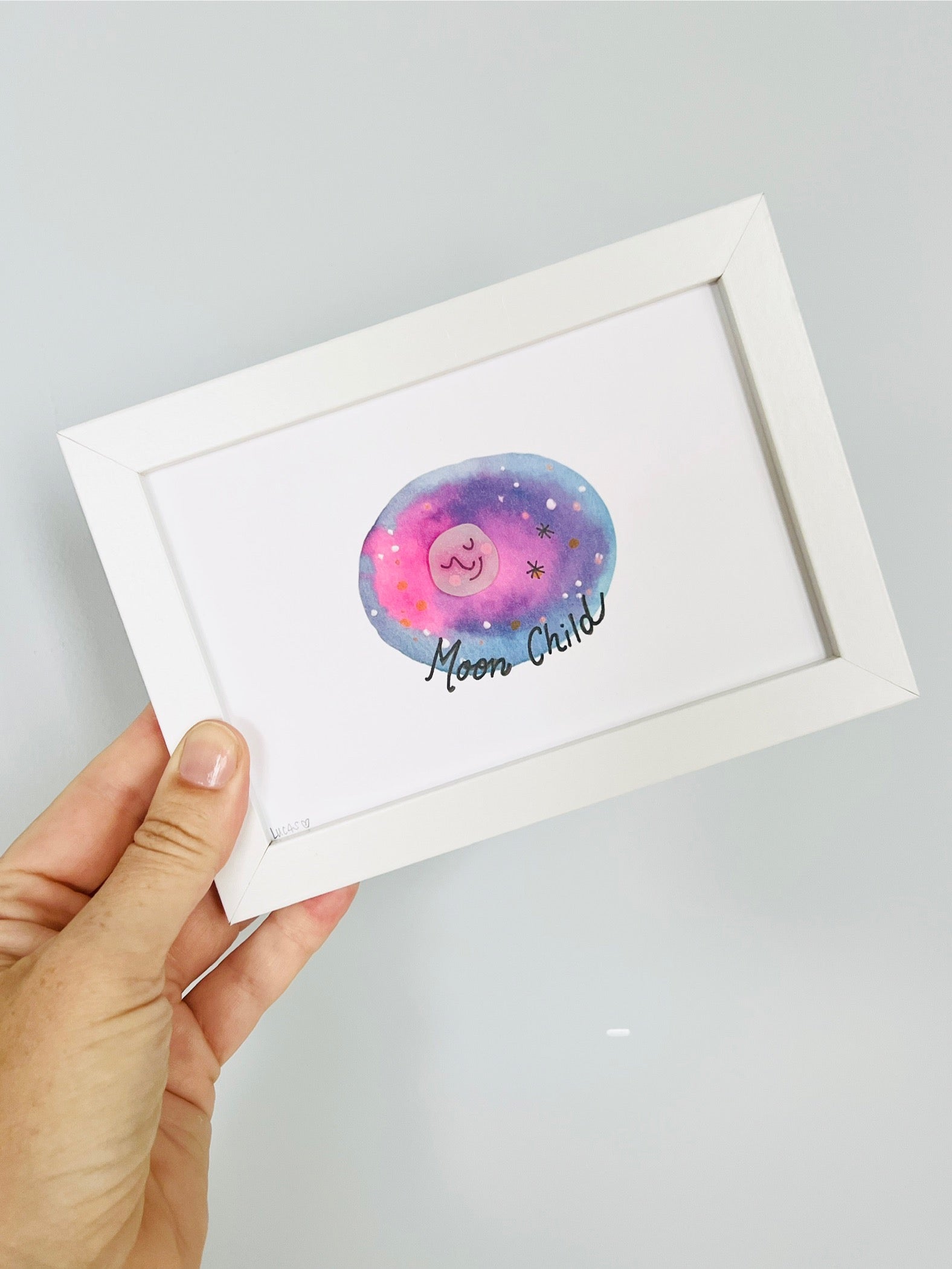 Moon Child Sea Glass Art by Sook & Hook