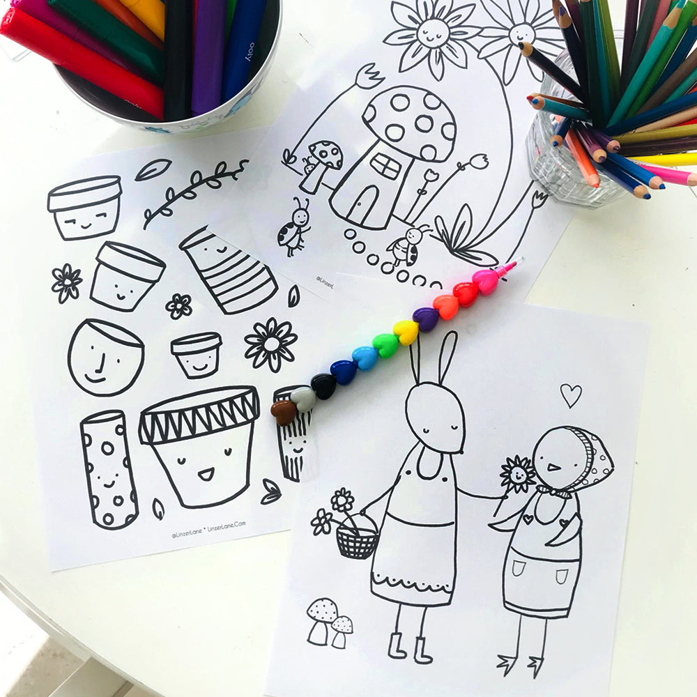 Printable Zinnie's Garden Coloring Book