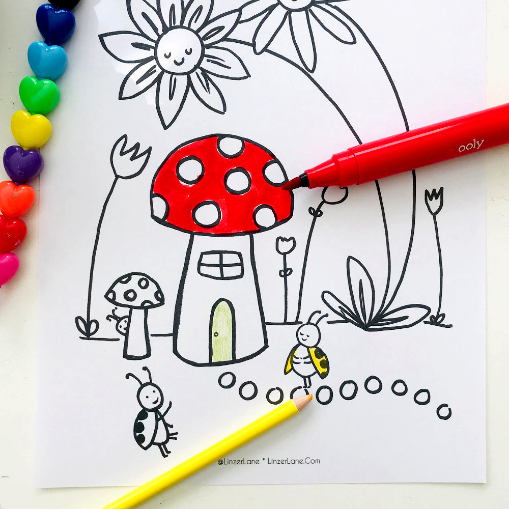 Printable Zinnie's Garden Coloring Book
