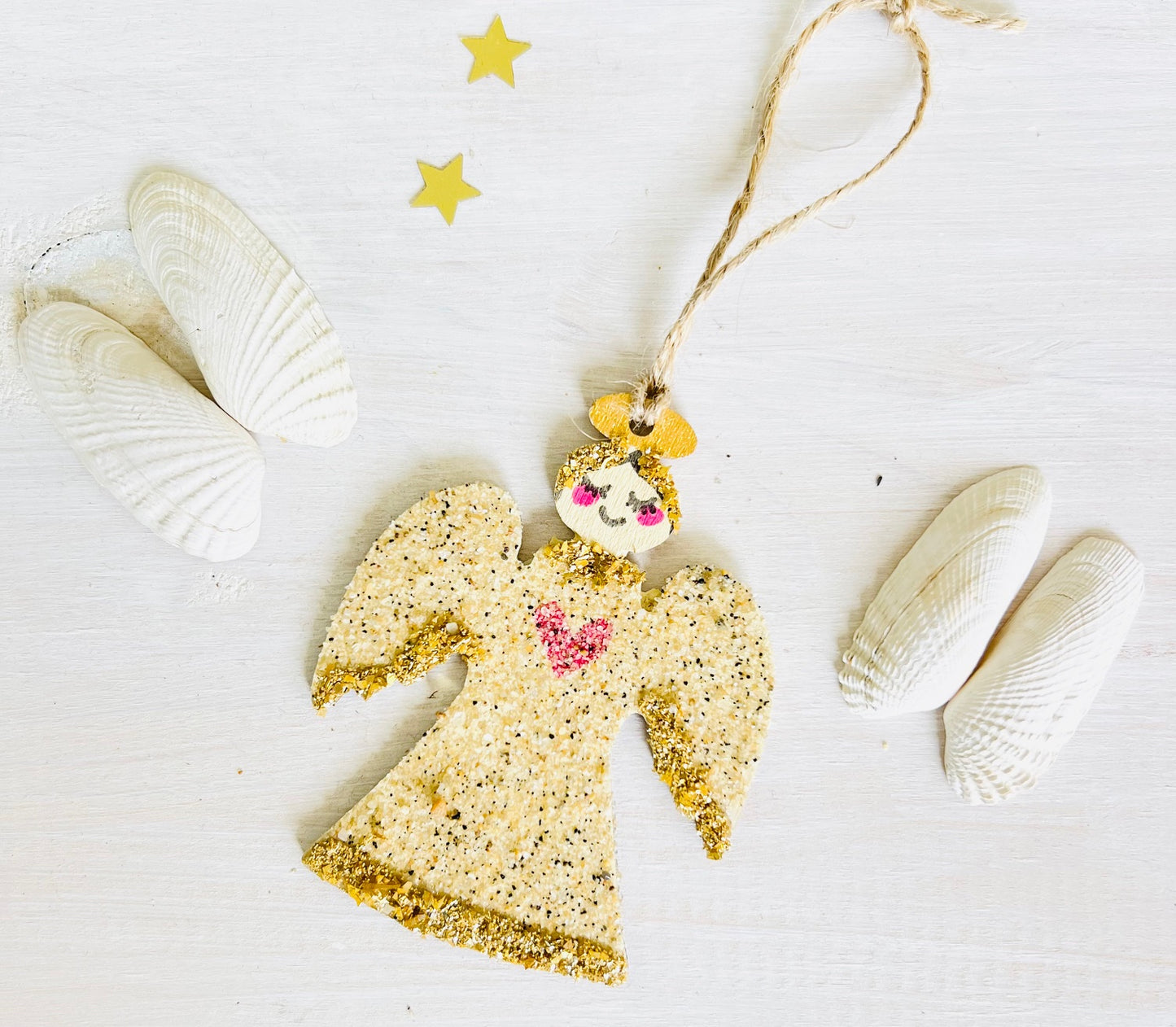 Sand Angel Christmas Ornament by Sook & Hook