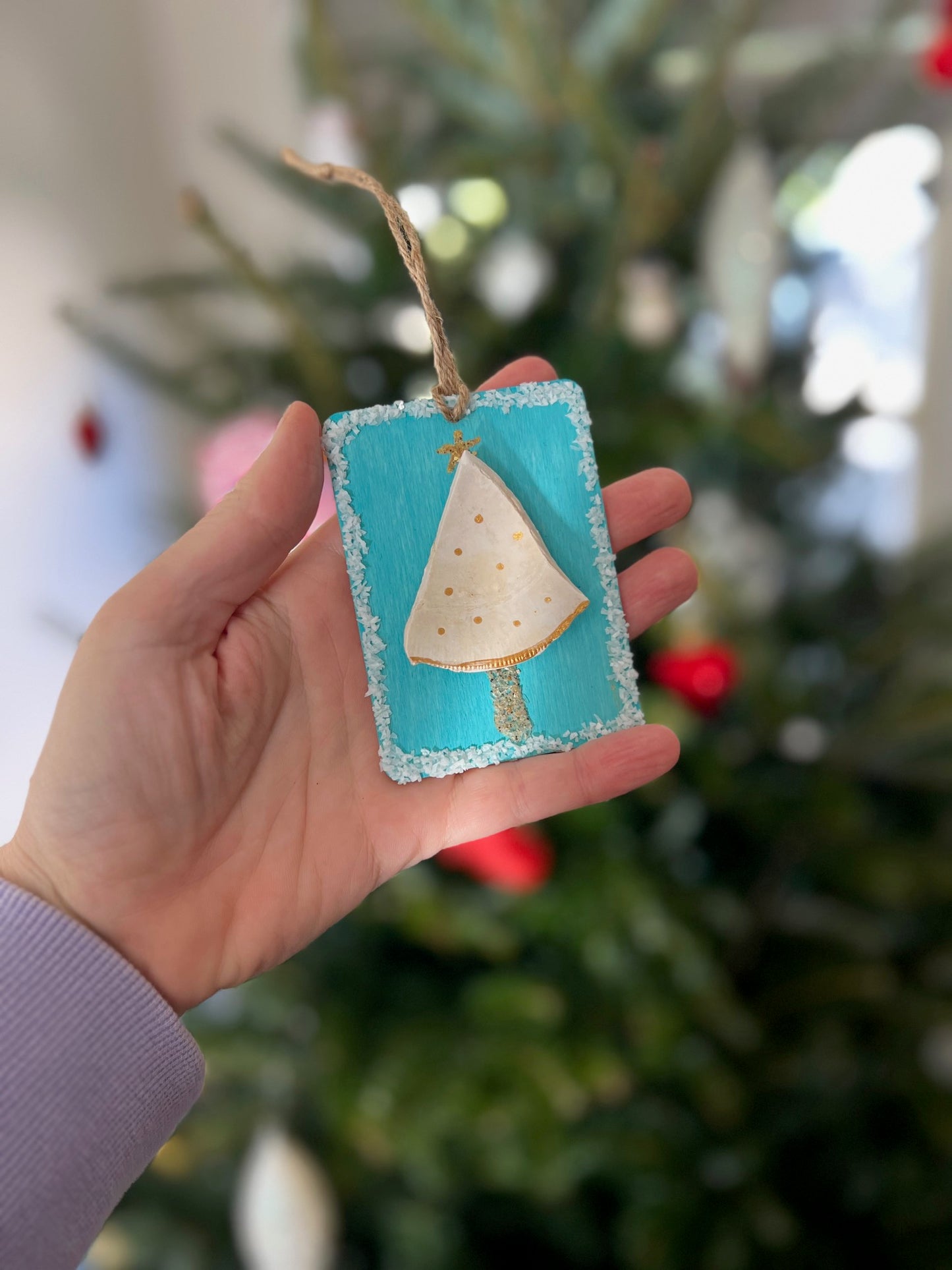 Christmas Tree Shell Ornament