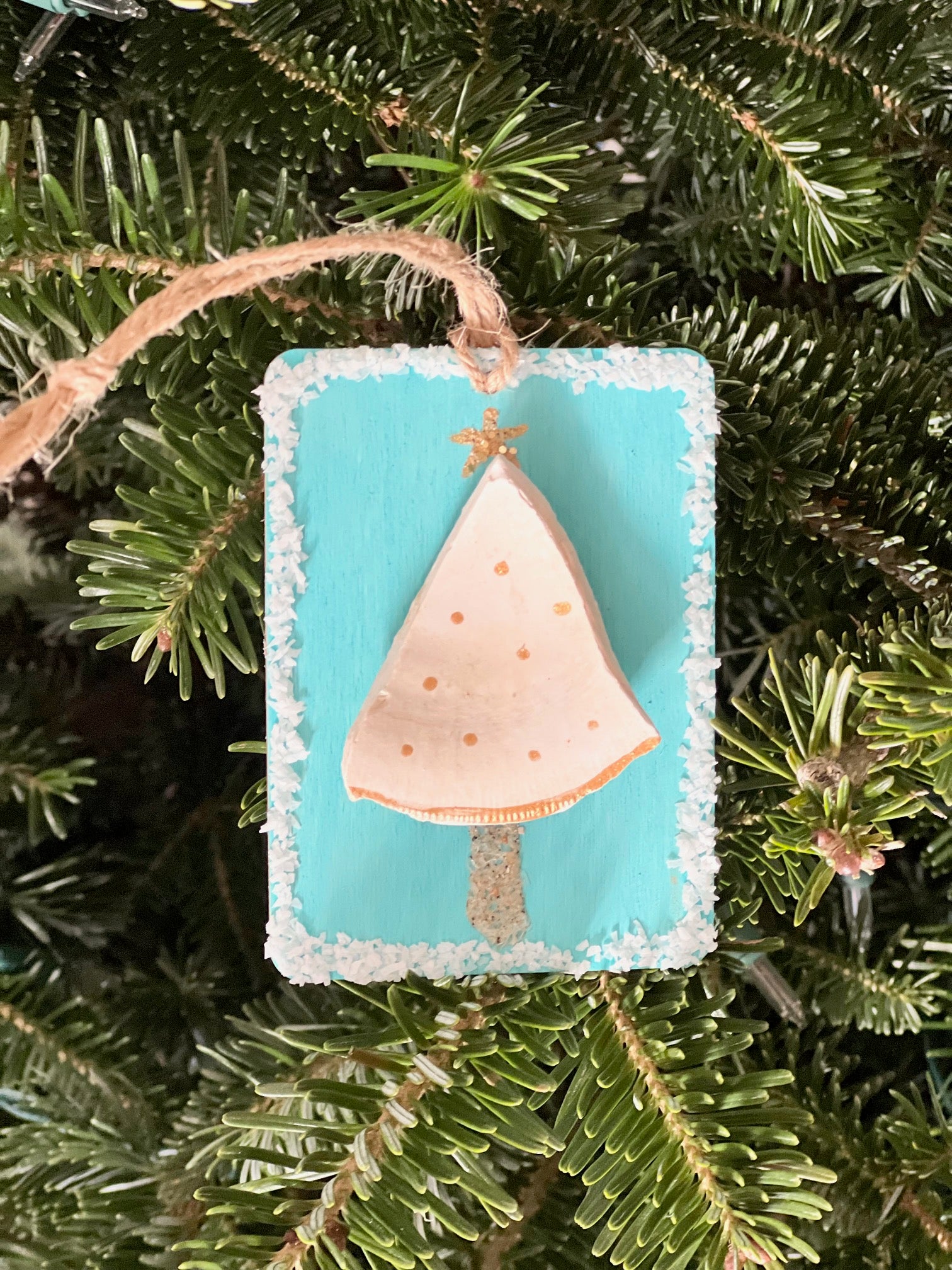 Christmas Tree Shell Ornament
