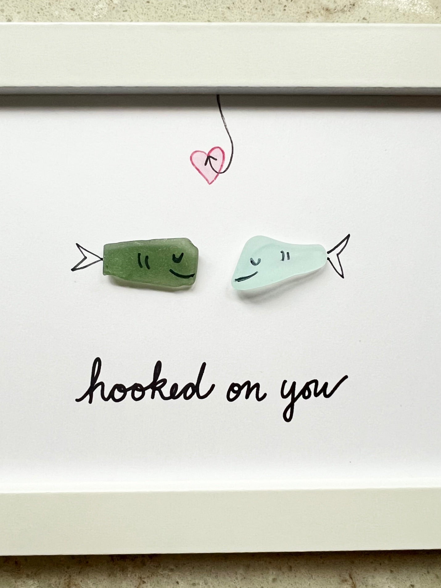 Hooked on You Sea Glass Fish by Sook & Hook