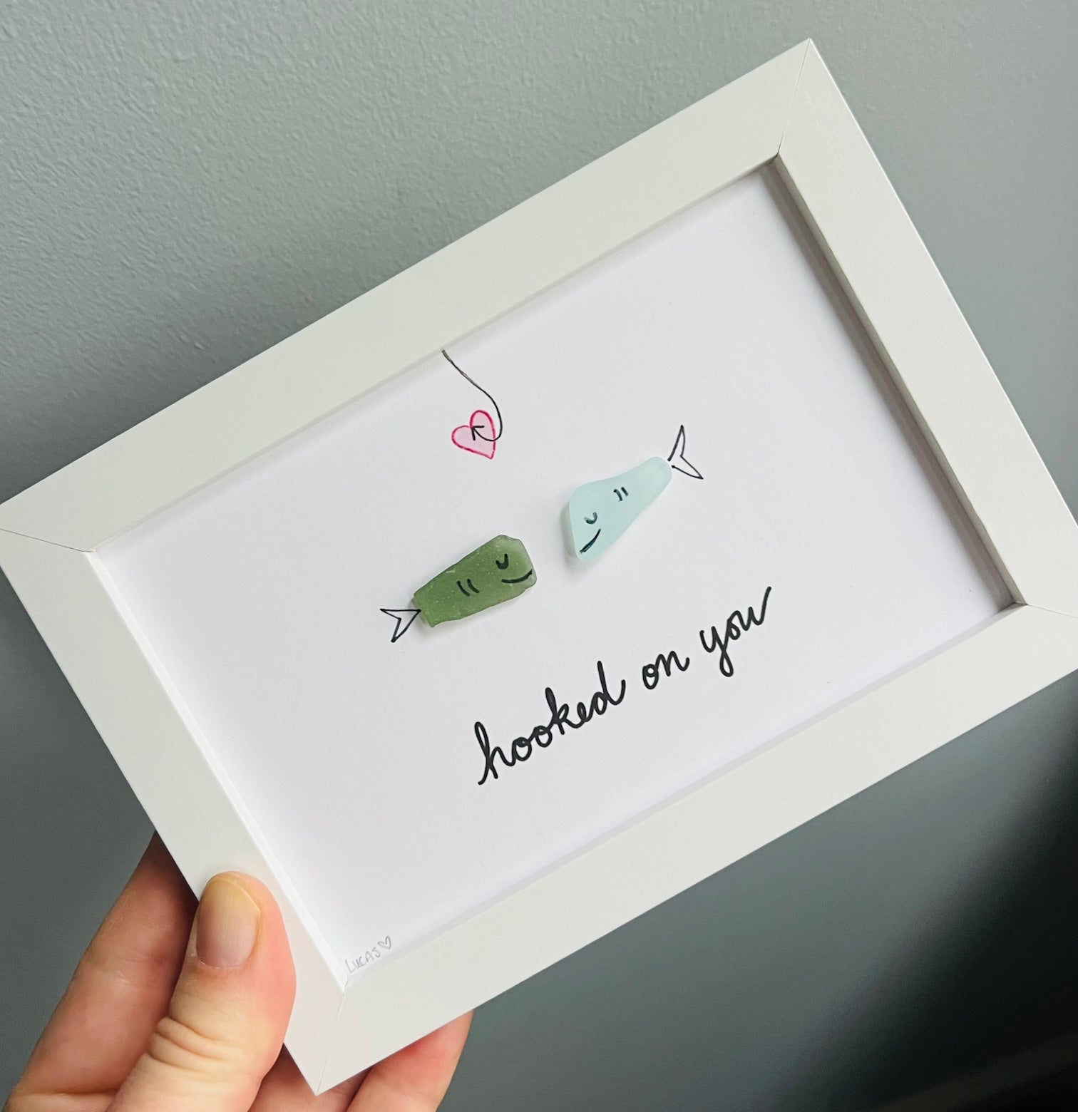 Hooked on You Sea Glass Fish by Sook & Hook