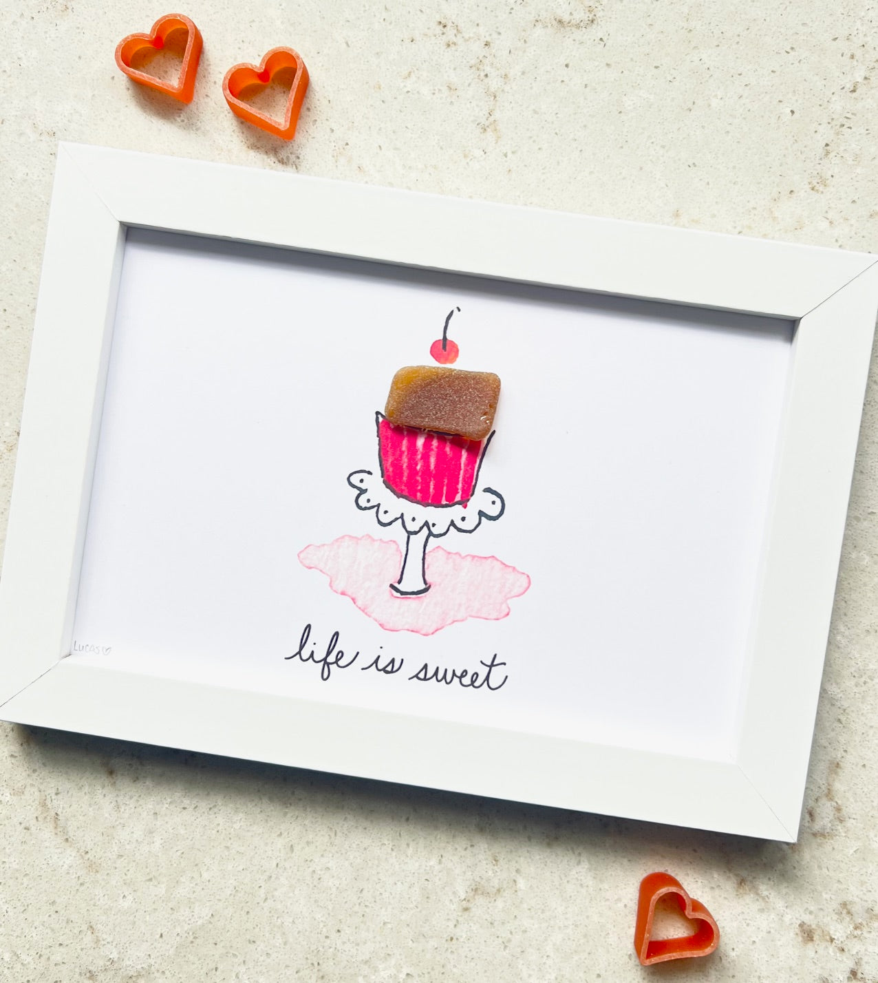 Cupcake Sea Glass Art | Life is Sweet