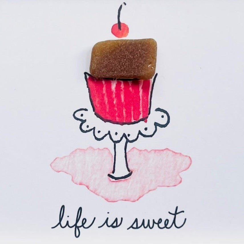 Cupcake Sea Glass Art | Life is Sweet