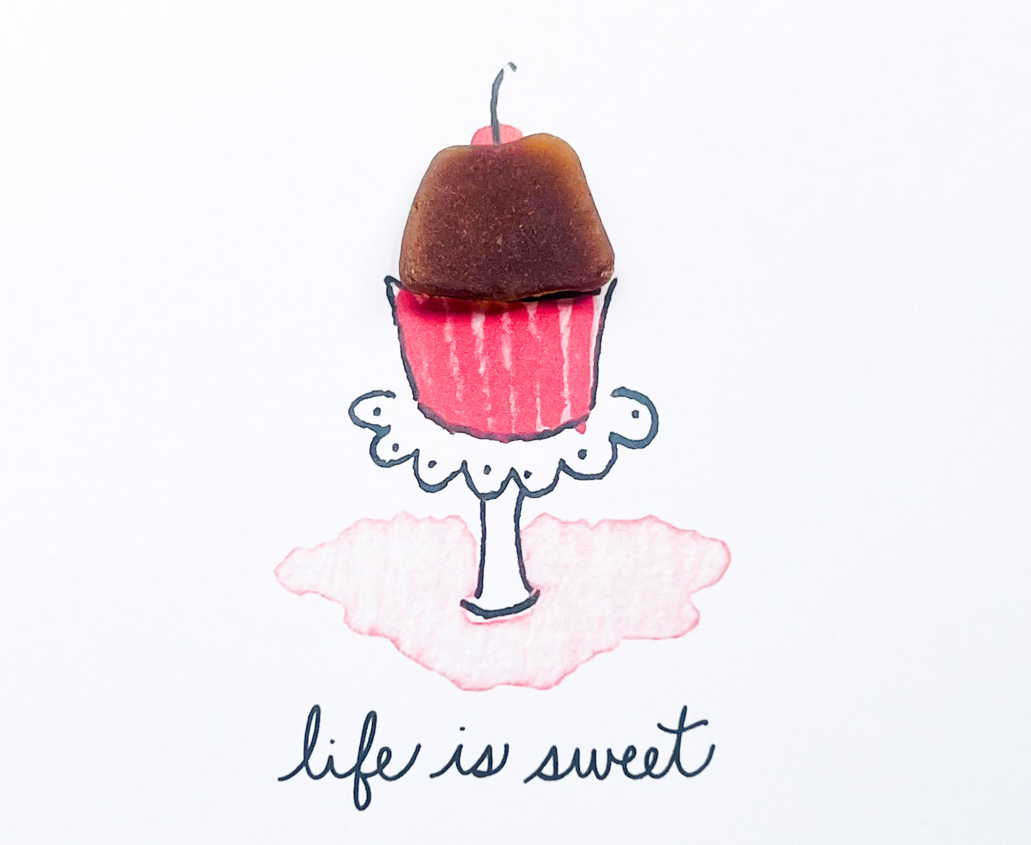 Cupcake Sea Glass Art | Life is Sweet