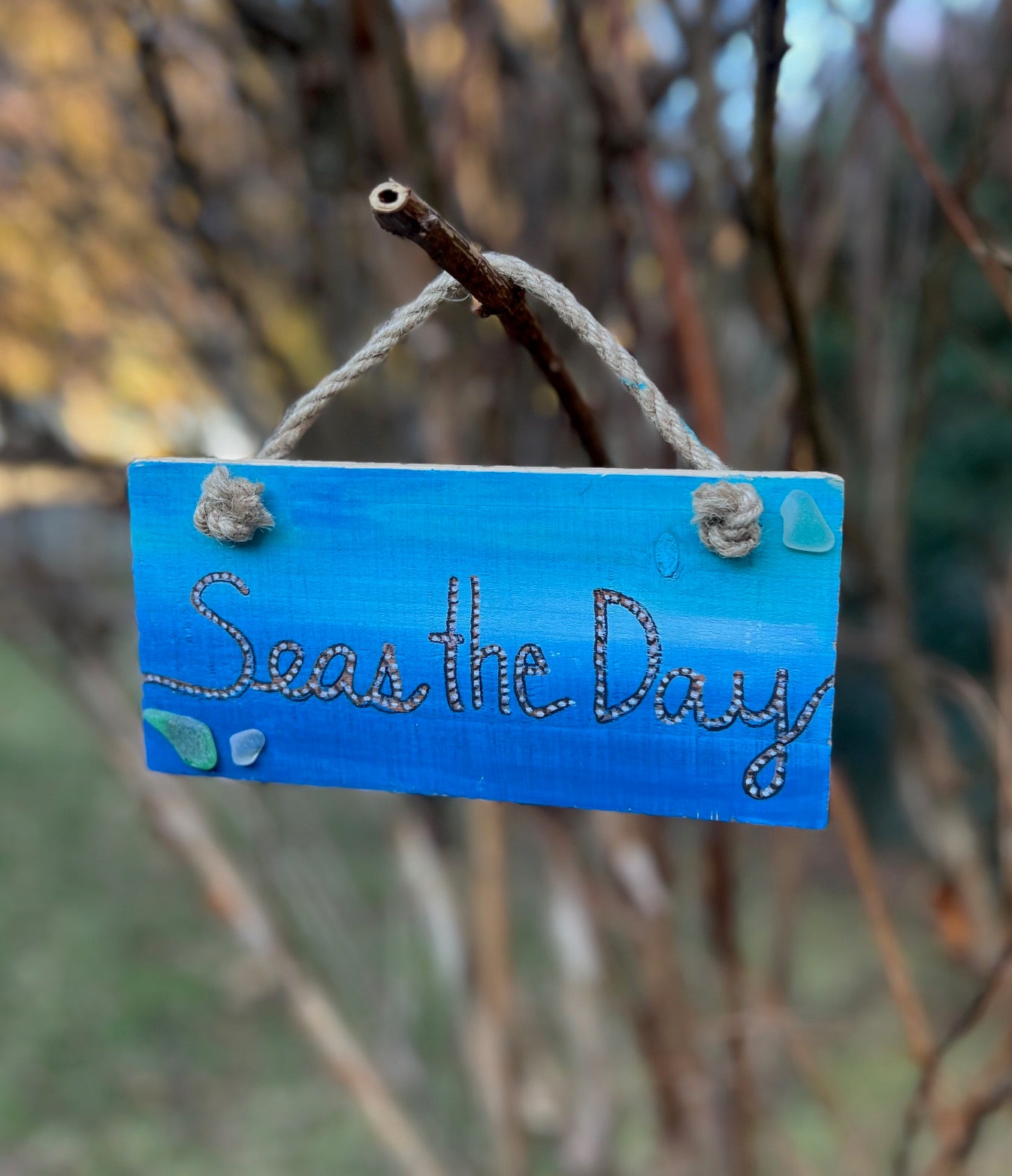 Seas the Day Small Hanging Sign
