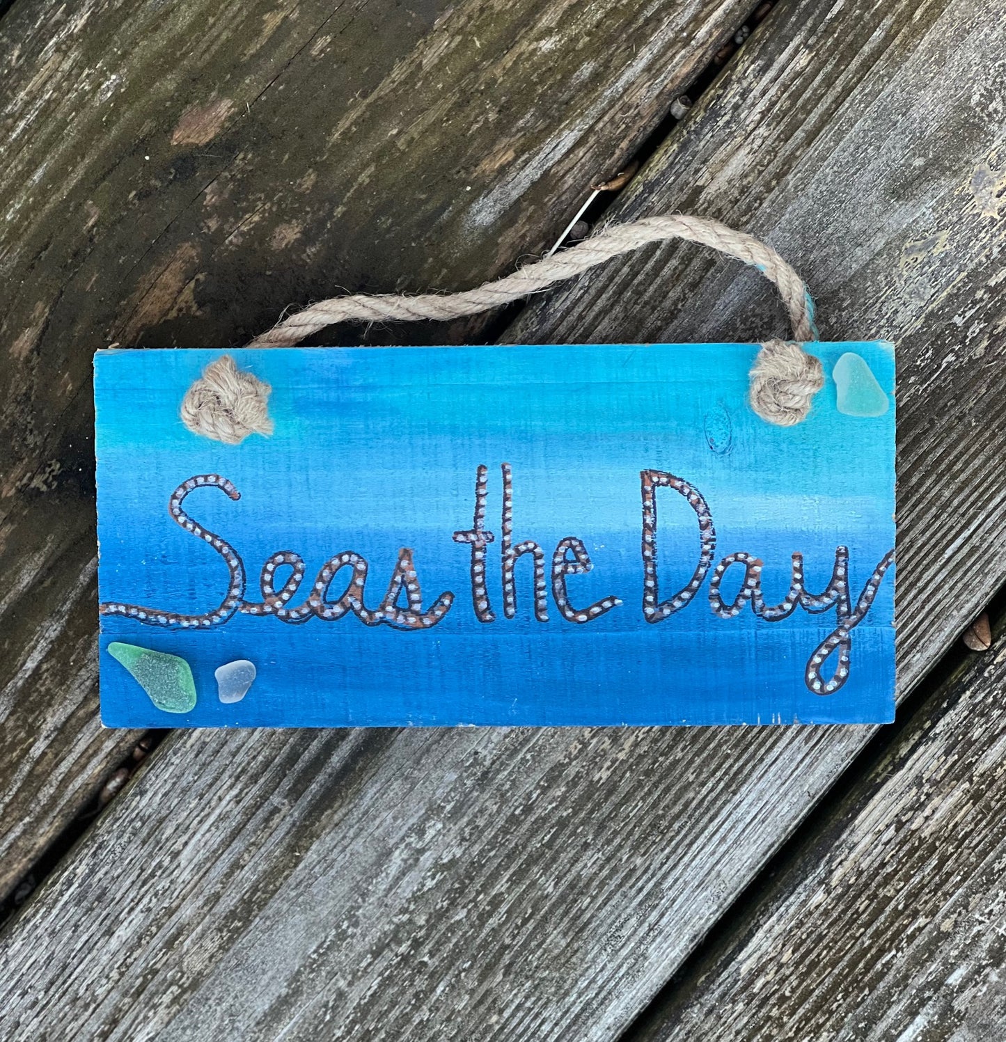 Seas the Day Small Hanging Sign