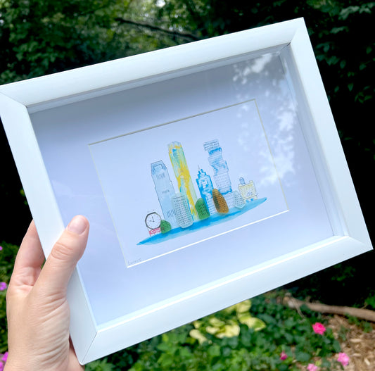 Jersey City Sea Glass Skyline by Sook & Hook