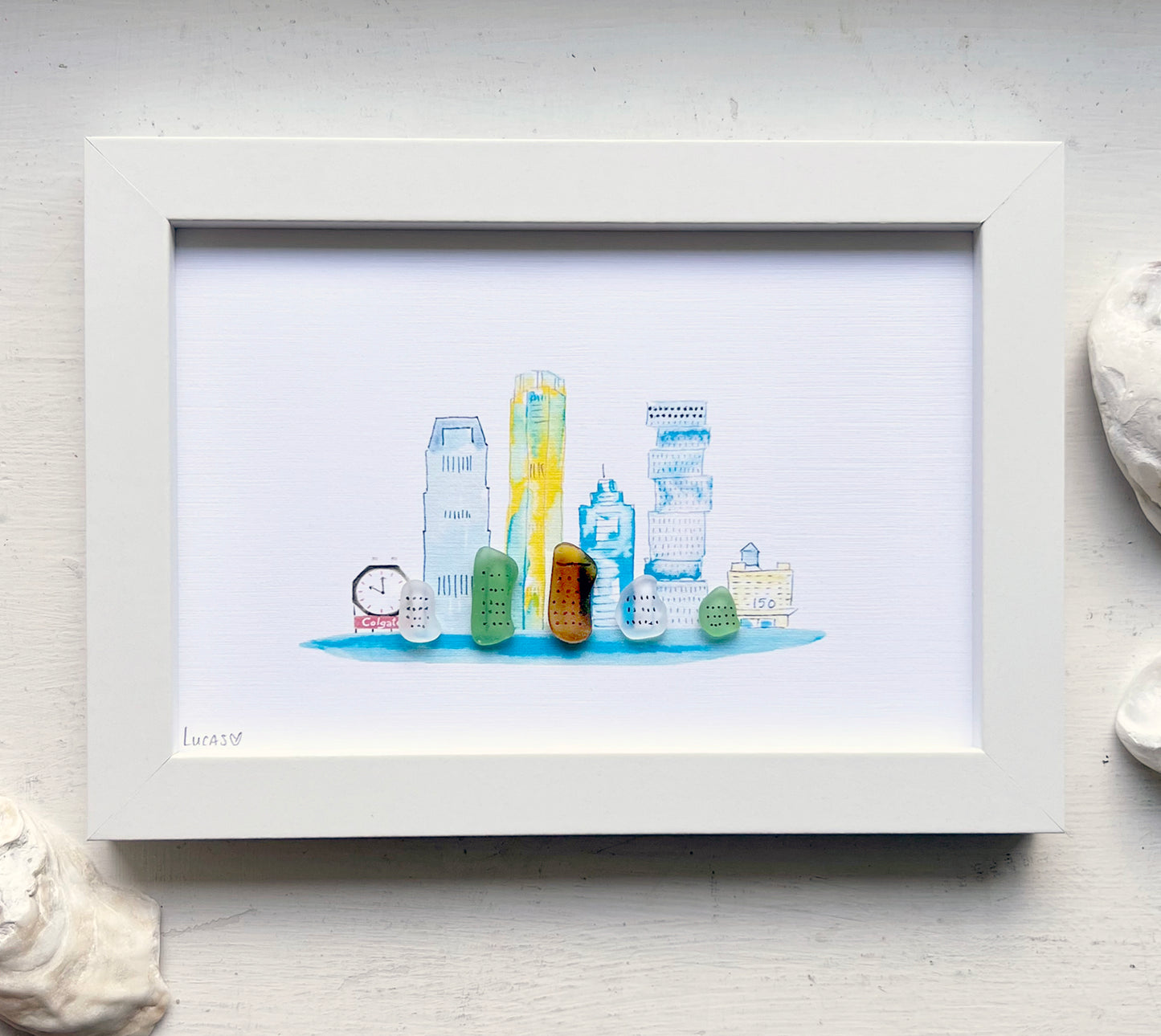 Jersey City Sea Glass Skyline