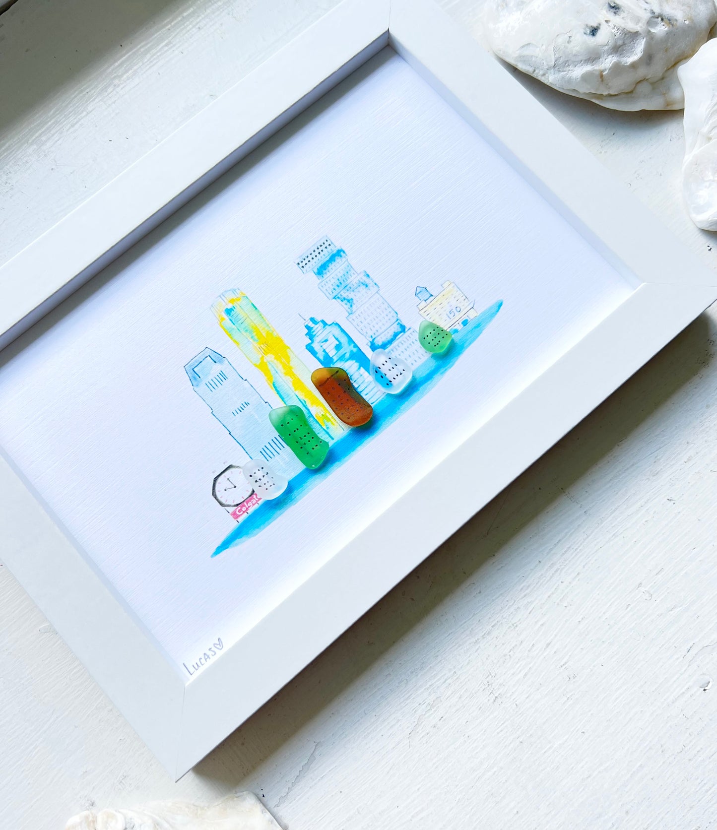 Jersey City Sea Glass Skyline