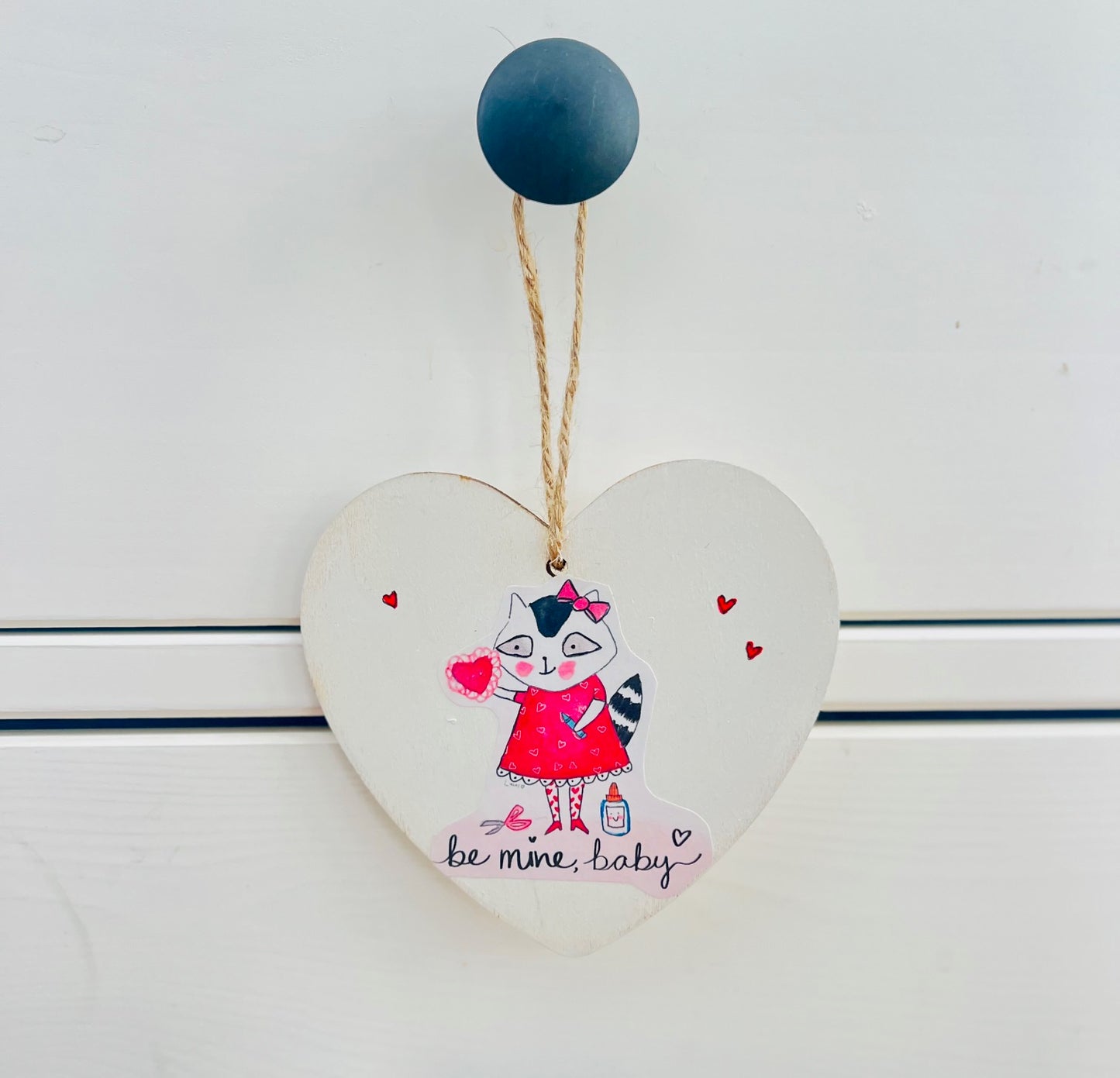 Be Mine Baby Cute Valentine Decoupage Ornament