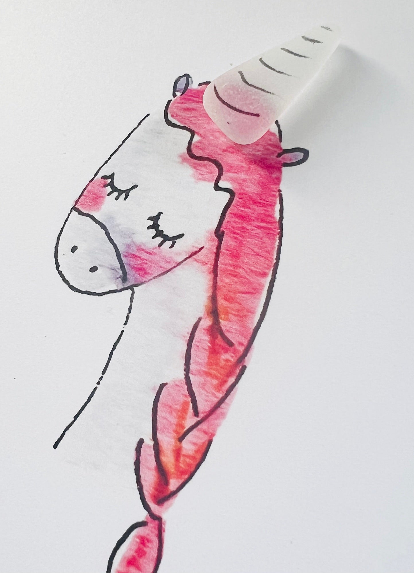 Cute Unicorn Sea Glass Art by Sook & Hook