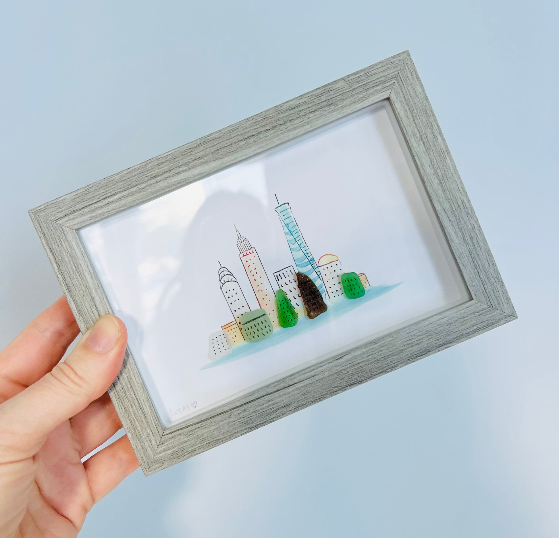 New York City Sea Glass Skyline