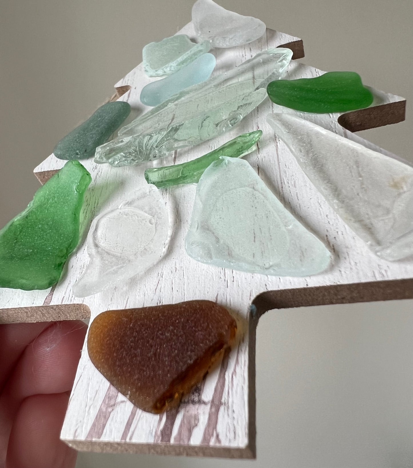 Scandinavian Tree Sea Glass Ornament