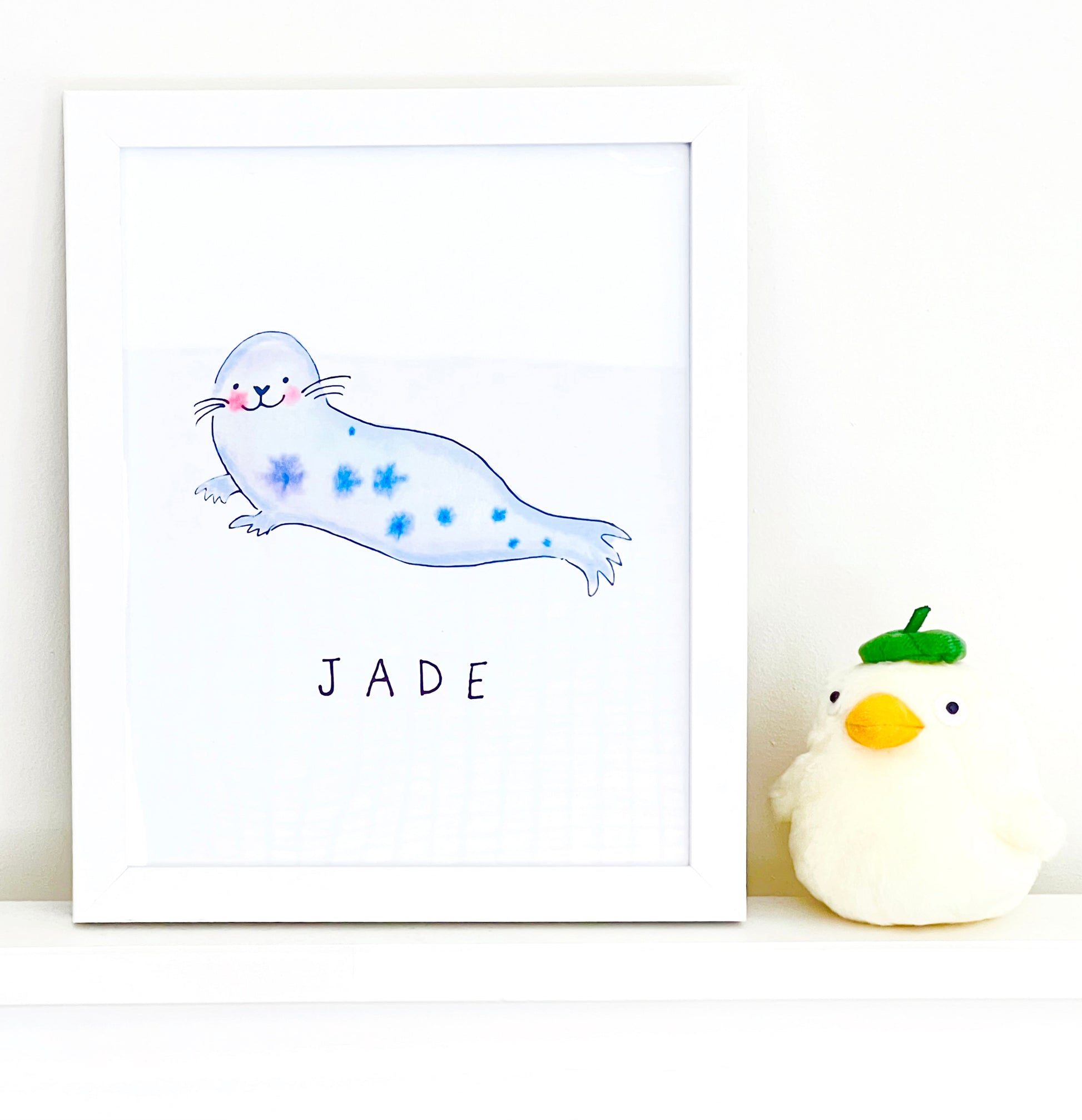 Customizable Under the Sea Animal Prints | Unframed or Framed 8"x10" Art for Kids
