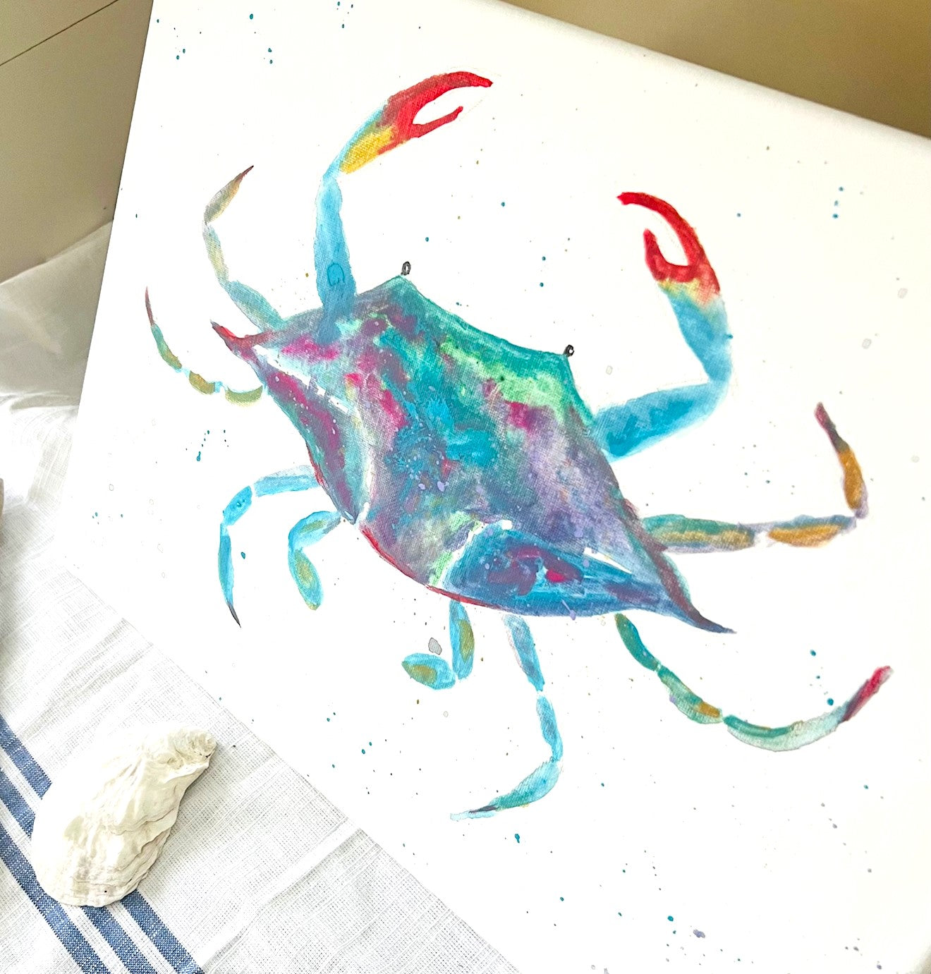 Blue Crab Original Acrylic Painting