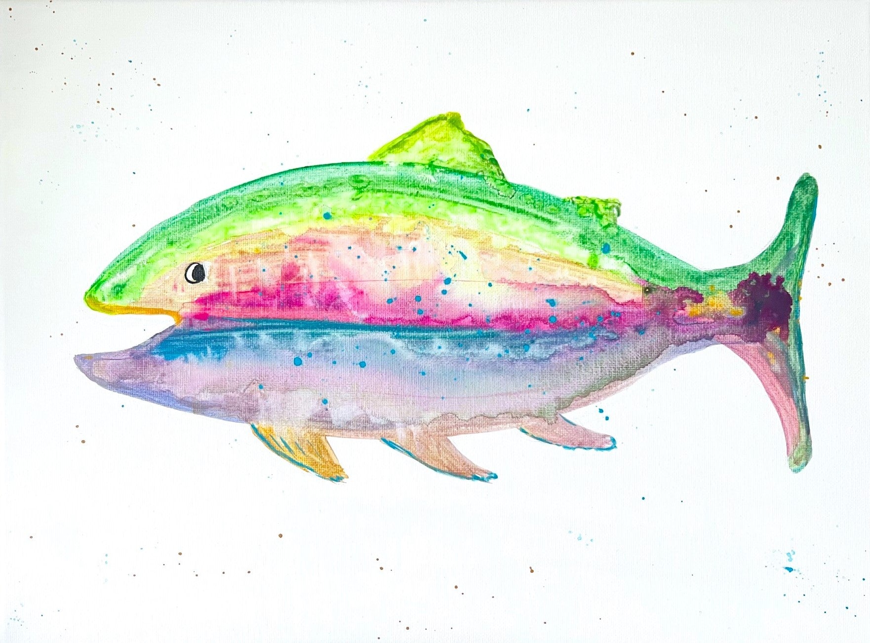 Rainbow Trout Original Acrylic Painting
