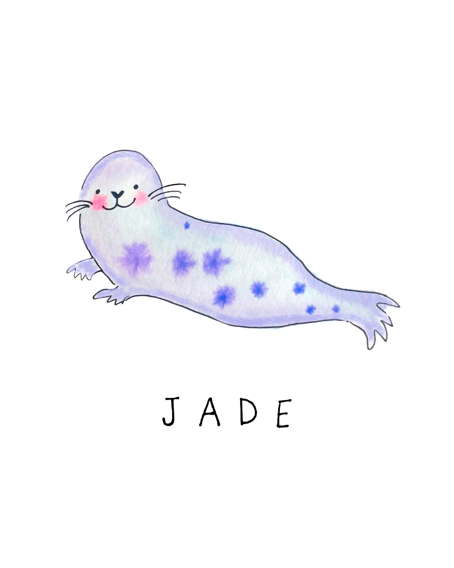 Customizable Under the Sea Animal Prints | Unframed or Framed 8"x10" Art for Kids