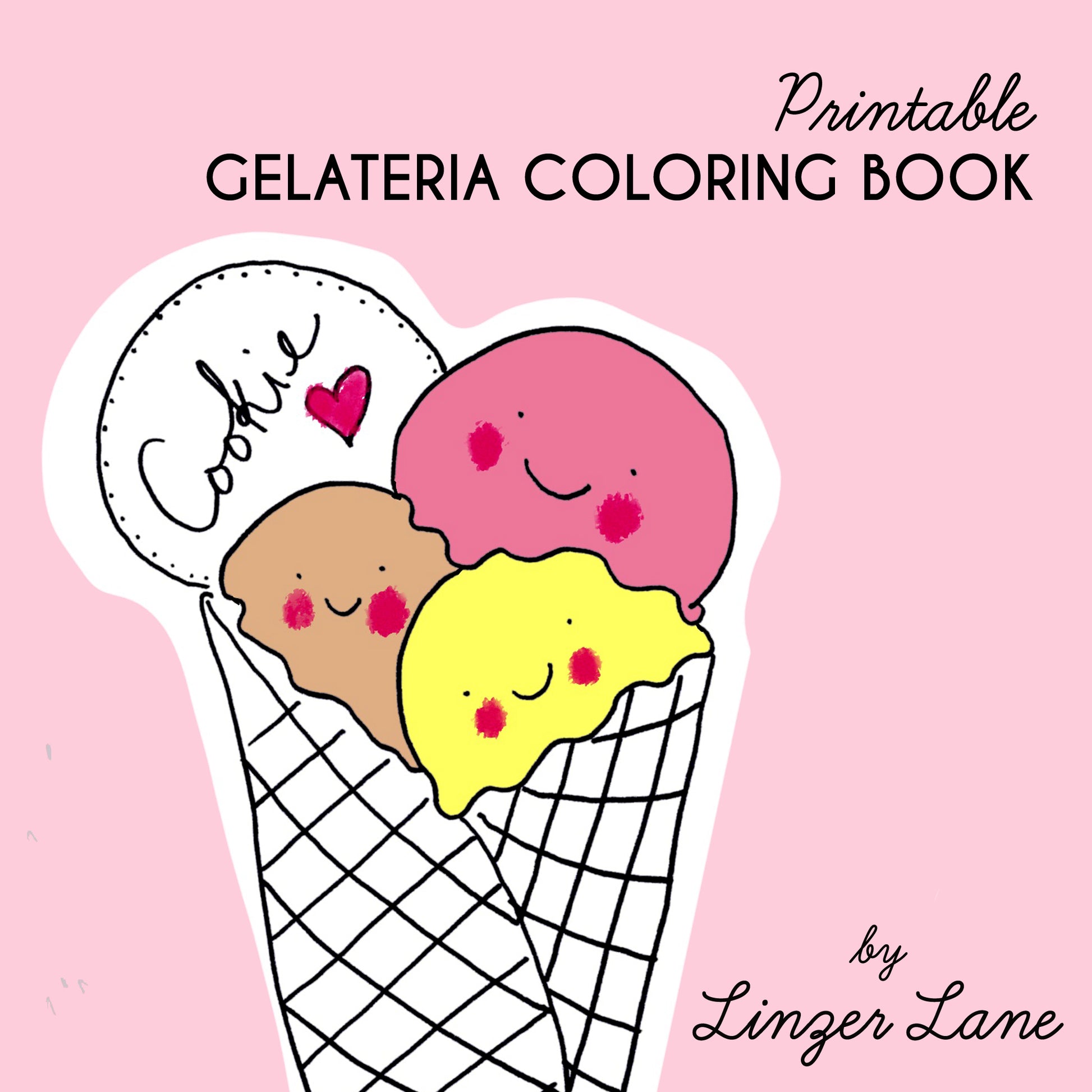 Printable Gelateria Coloring Book
