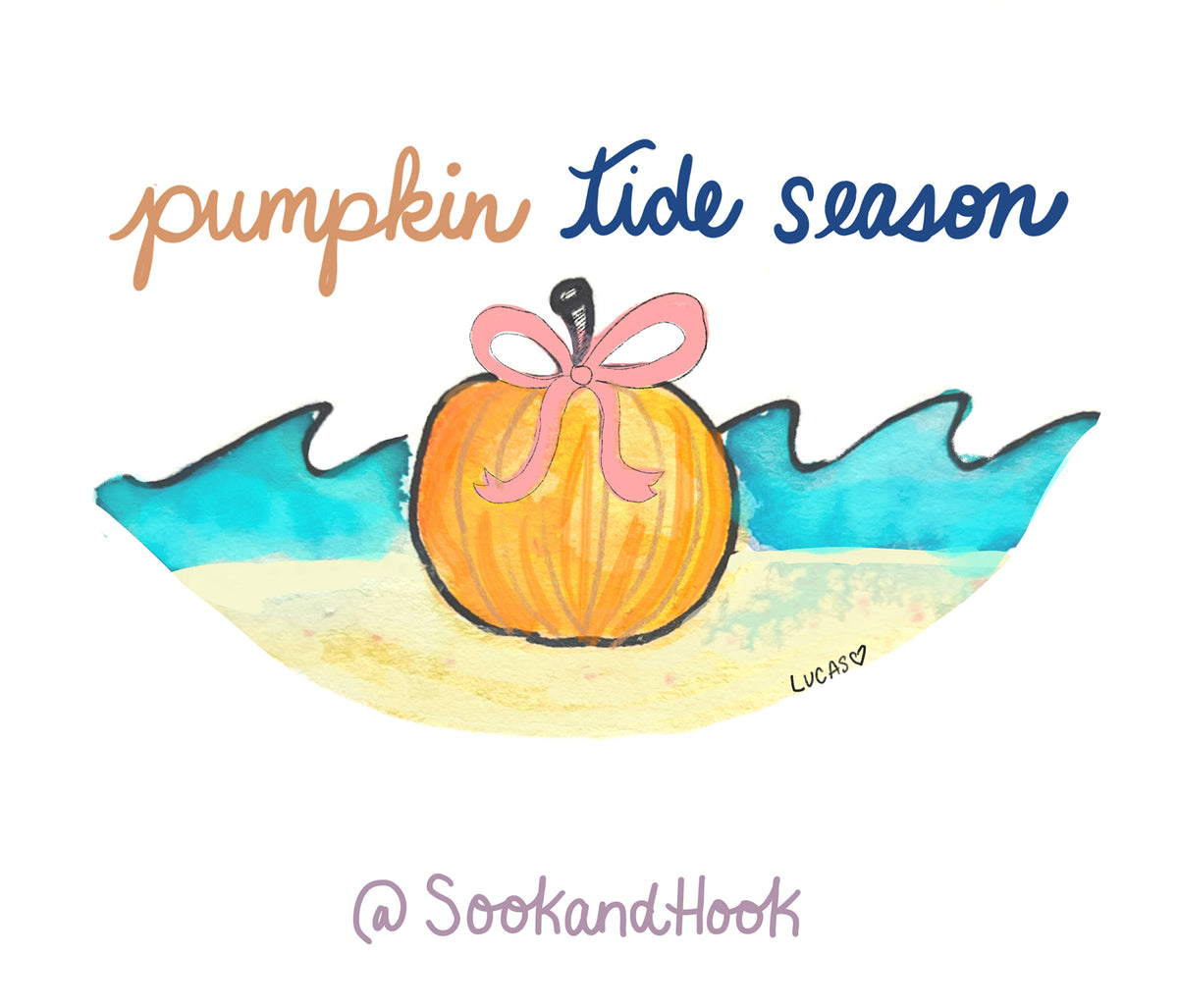 Pumpkin Tide Season - Framed Art Print - 4" x 6"