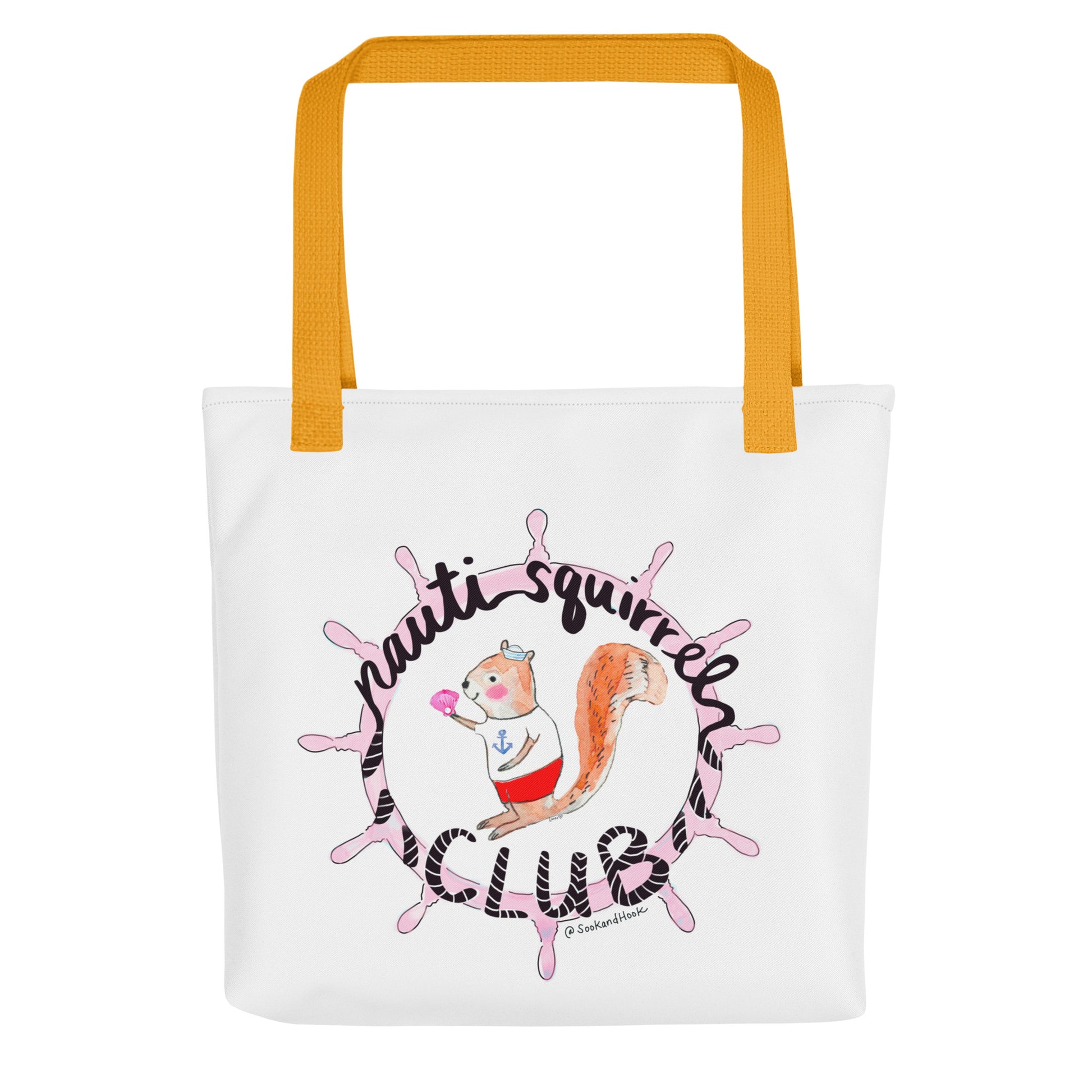 Nauti Squirrel Club Tote by Sook & Hook