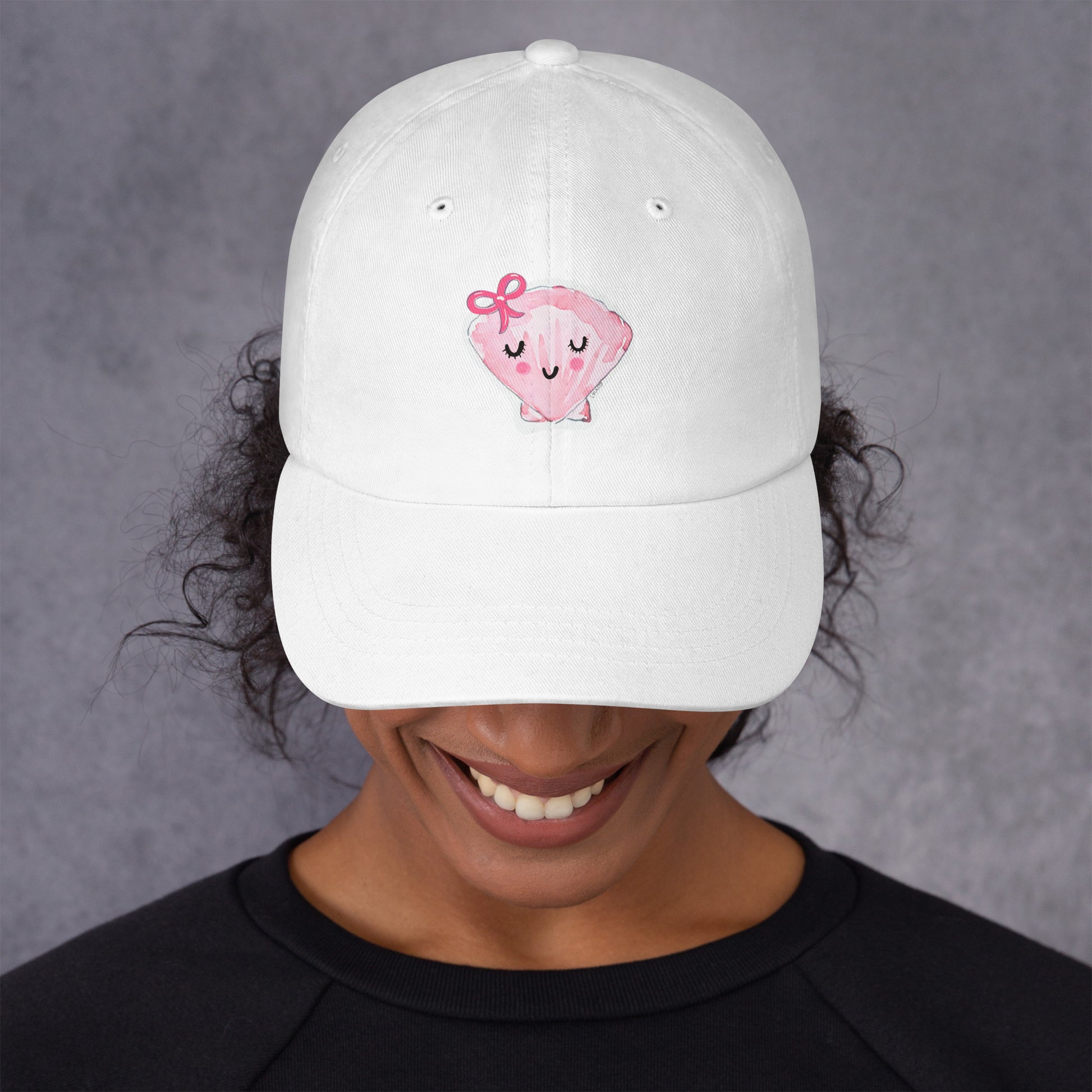 Coquette Seashell with Pink Bow Baseball Hat by Sook & Hook