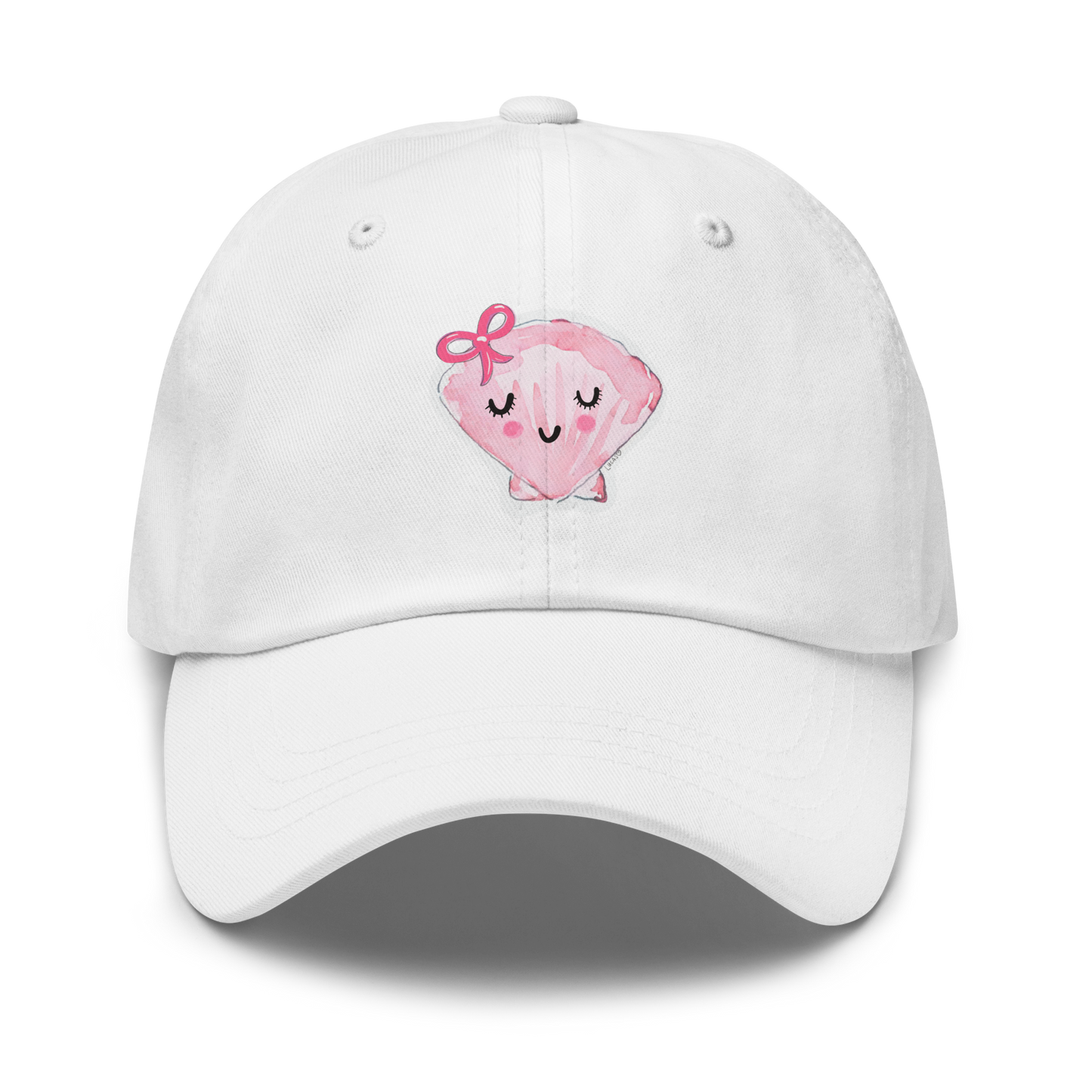 Coquette Seashell with Pink Bow Baseball Hat by Sook & Hook