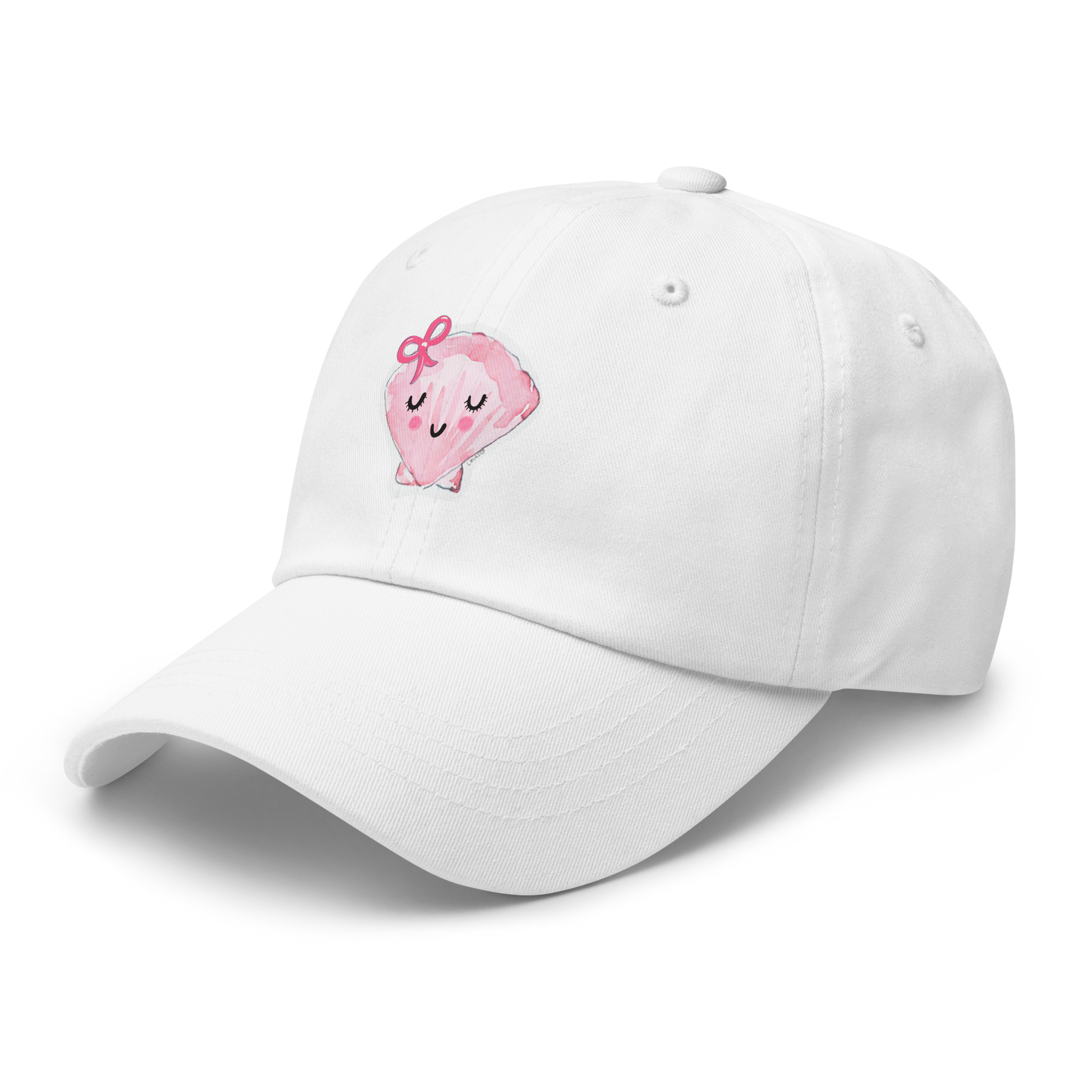 Coquette Seashell with Pink Bow Baseball Hat by Sook & Hook