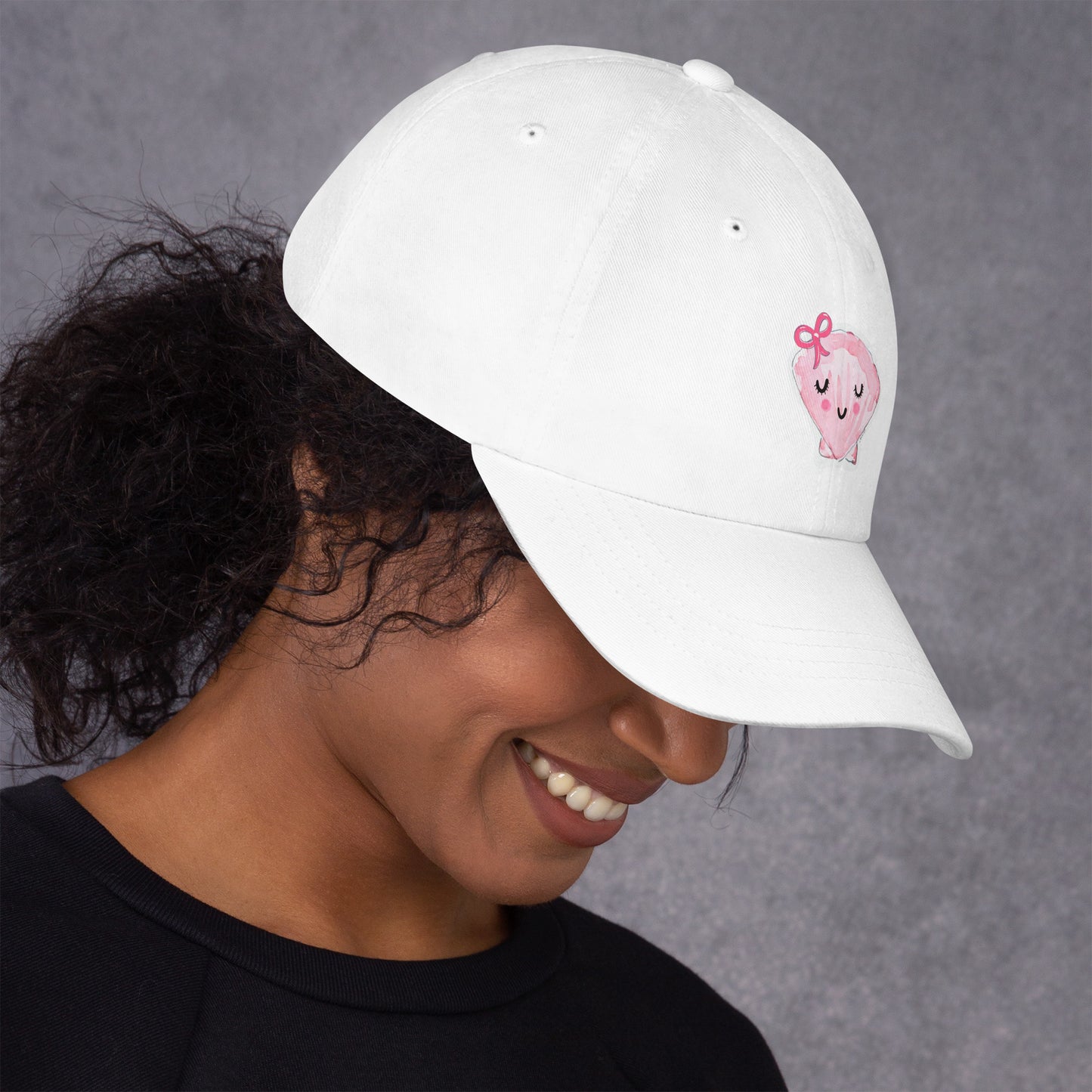 Coquette Seashell with Pink Bow Baseball Hat by Sook & Hook