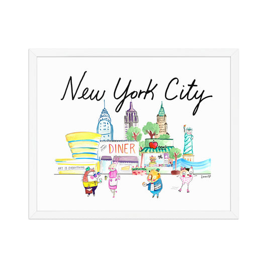 New York City Framed Art Print | art by Ashley Regina Lucas