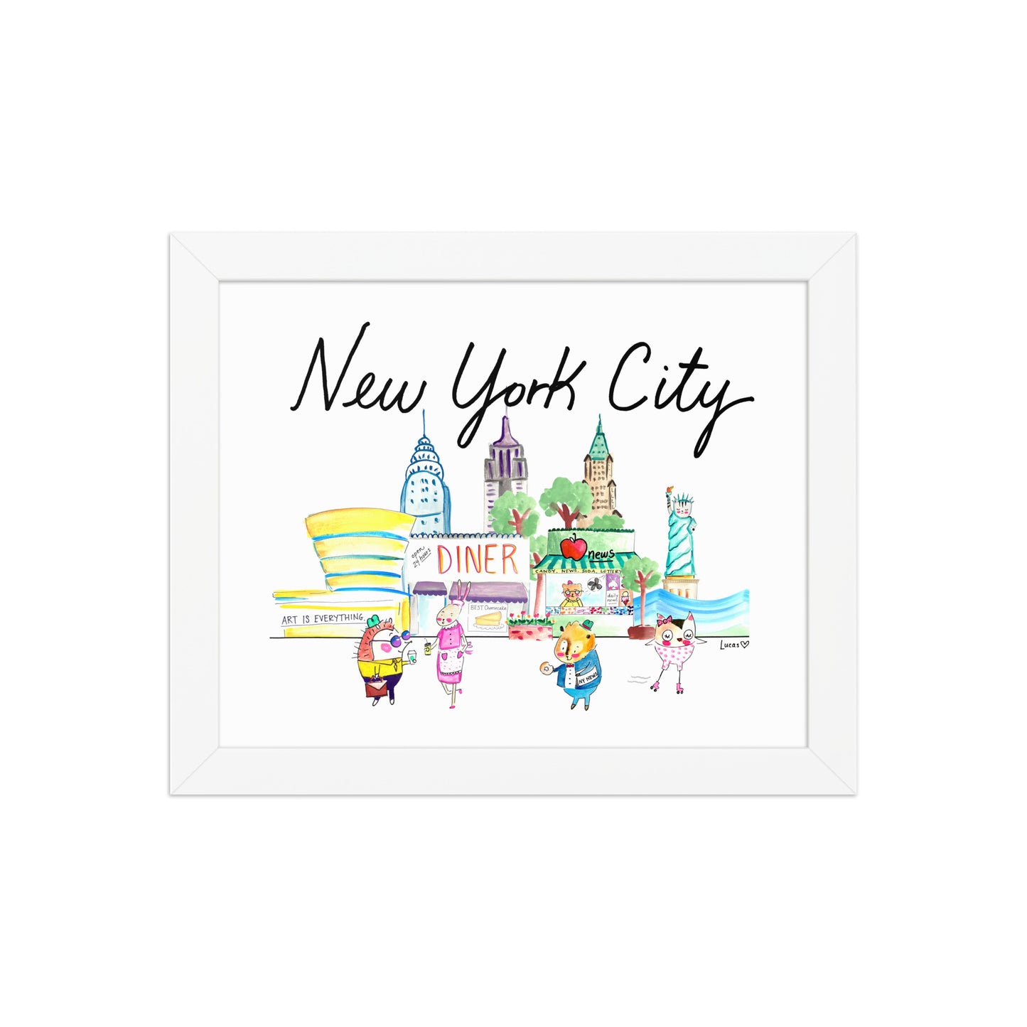 New York City Framed Art Print | art by Ashley Regina Lucas
