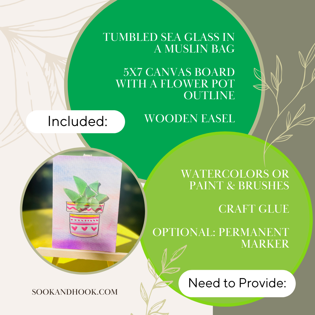 Plant Mom DIY Sea Glass Art Kit by Sook & Hook