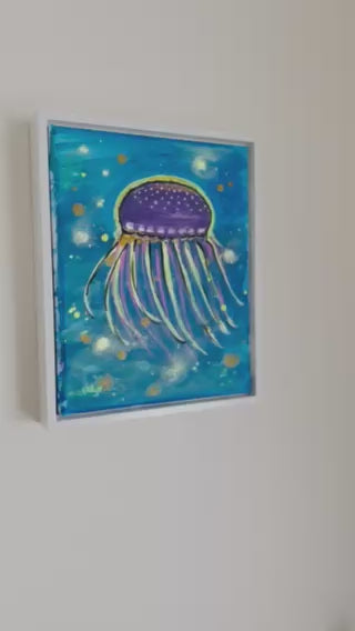 Mushroom Jellyfish Original Painting | 8" x 10"