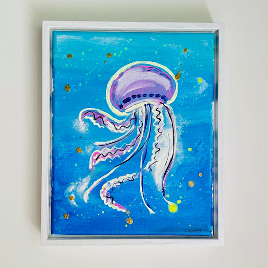 Dancing Jellyfish Original Painting | 8" x 10" | Sook & Hook