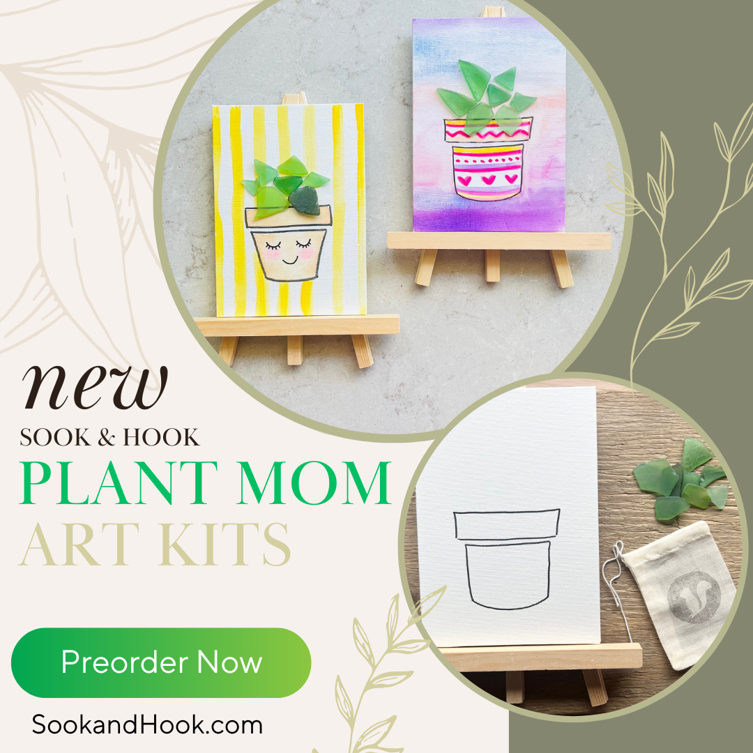 Plant Mom DIY Sea Glass Art Kit by Sook & Hook